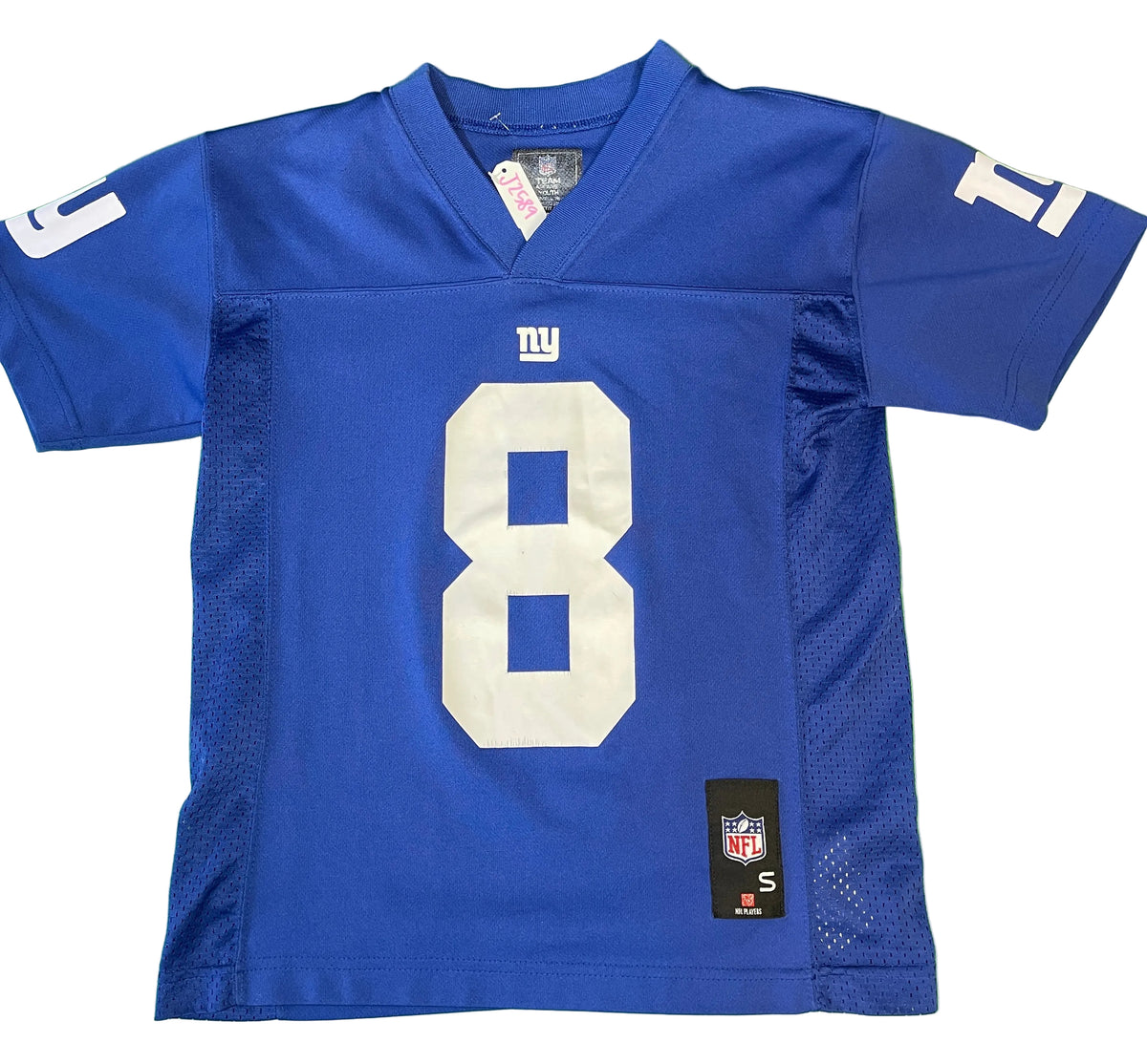 NFL New York Giants Daniel Jones #8 Blue Jersey Youth Small