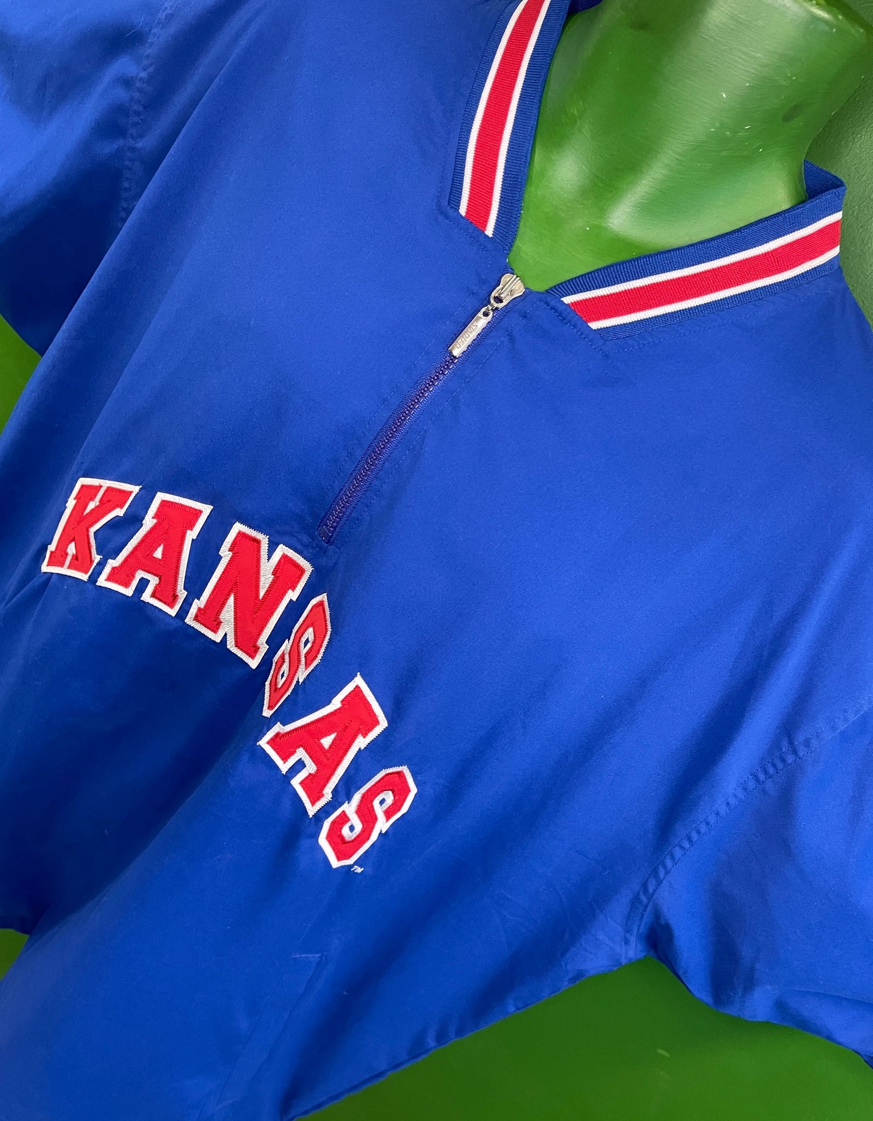 NCAA Kansas Jayhawks Starter Vintage 1/4-Zip S/S Pullover Men's X-Large