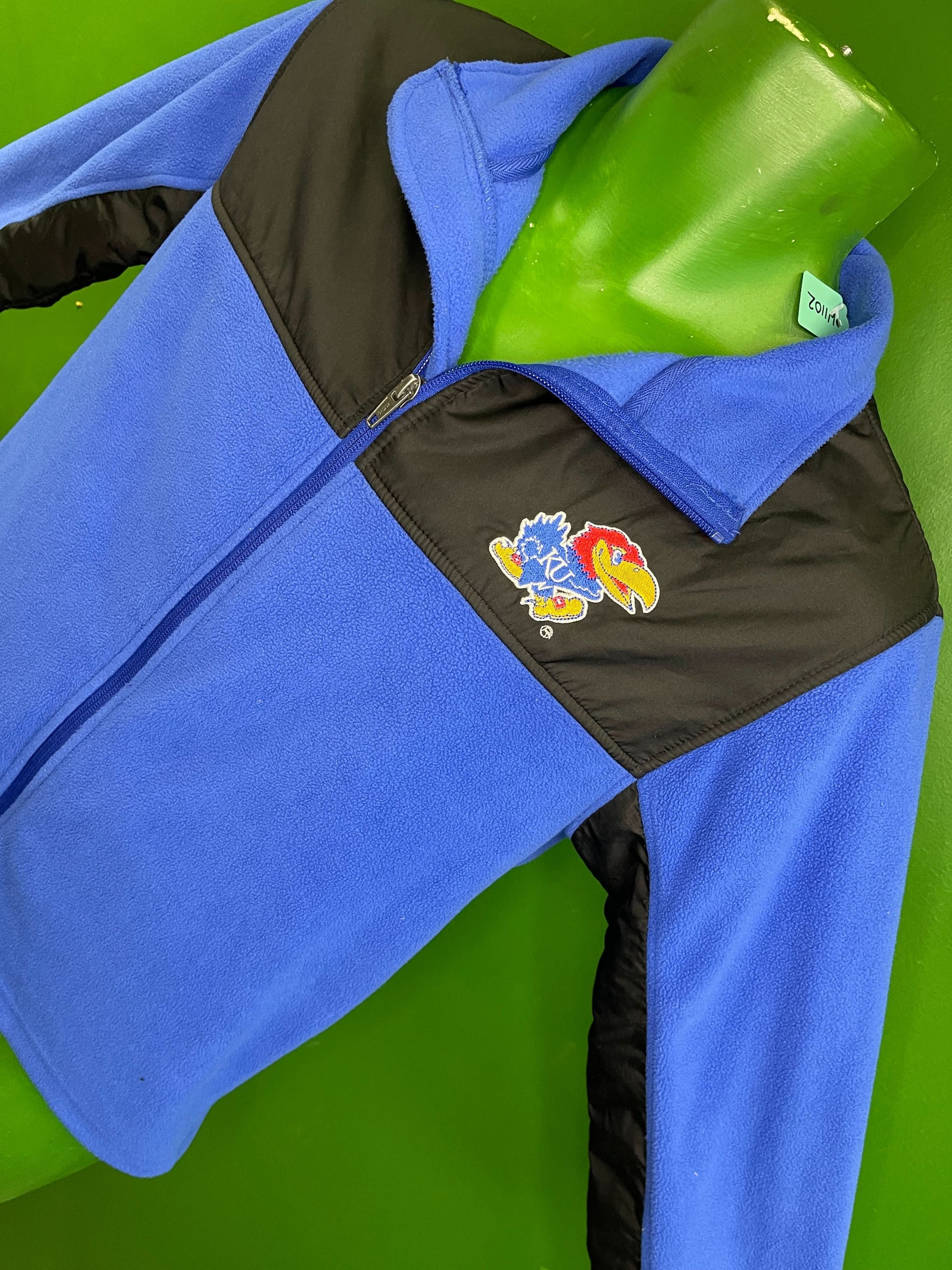 NCAA Kansas Jayhawks Blue Fleece Full-Zip Jacket Youth Medium/Large 12-14