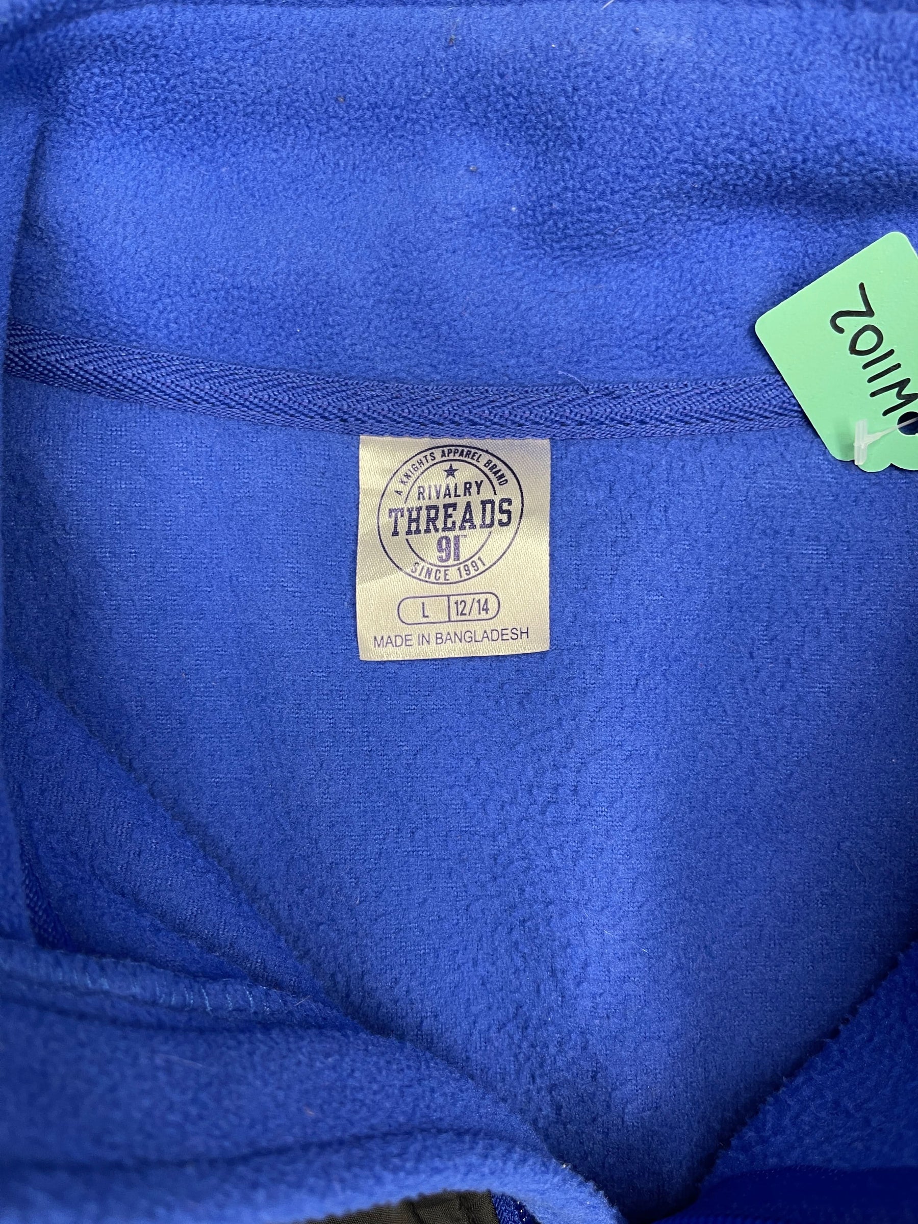 NCAA Kansas Jayhawks Blue Fleece Full-Zip Jacket Youth Medium/Large 12-14