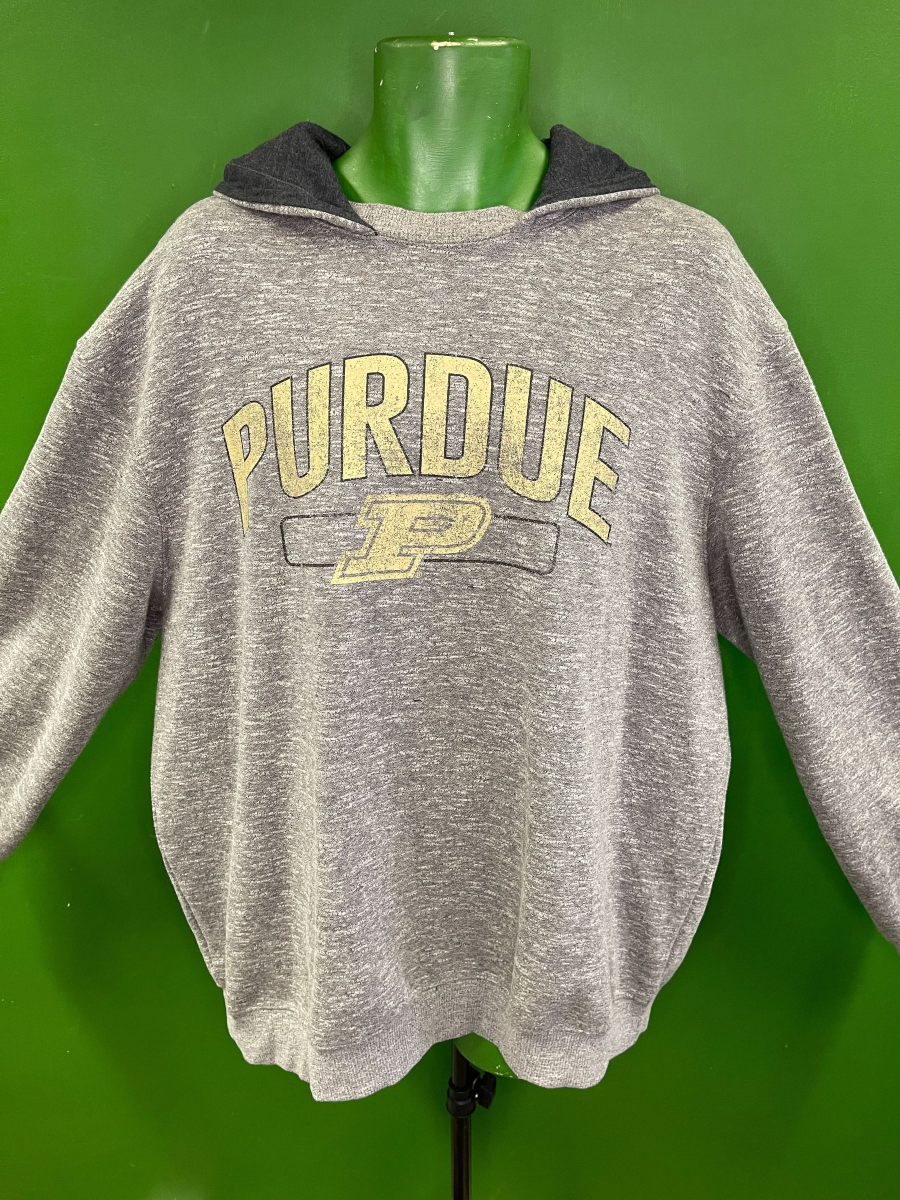 NCAA Purdue Boilermakers Grey Space Dye Pullover Hoodie Men's 3X-Large