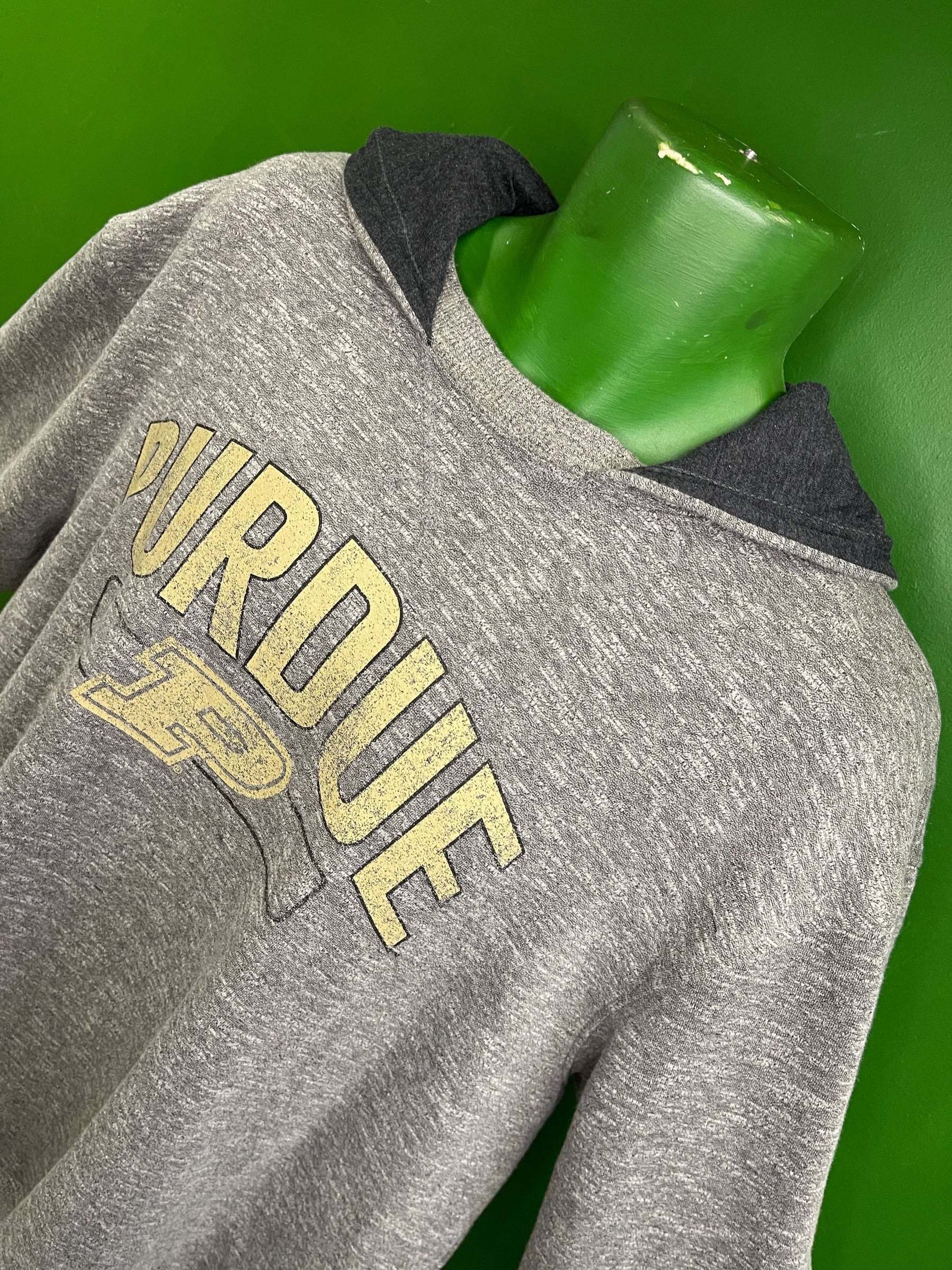 NCAA Purdue Boilermakers Grey Space Dye Pullover Hoodie Men's 3X-Large