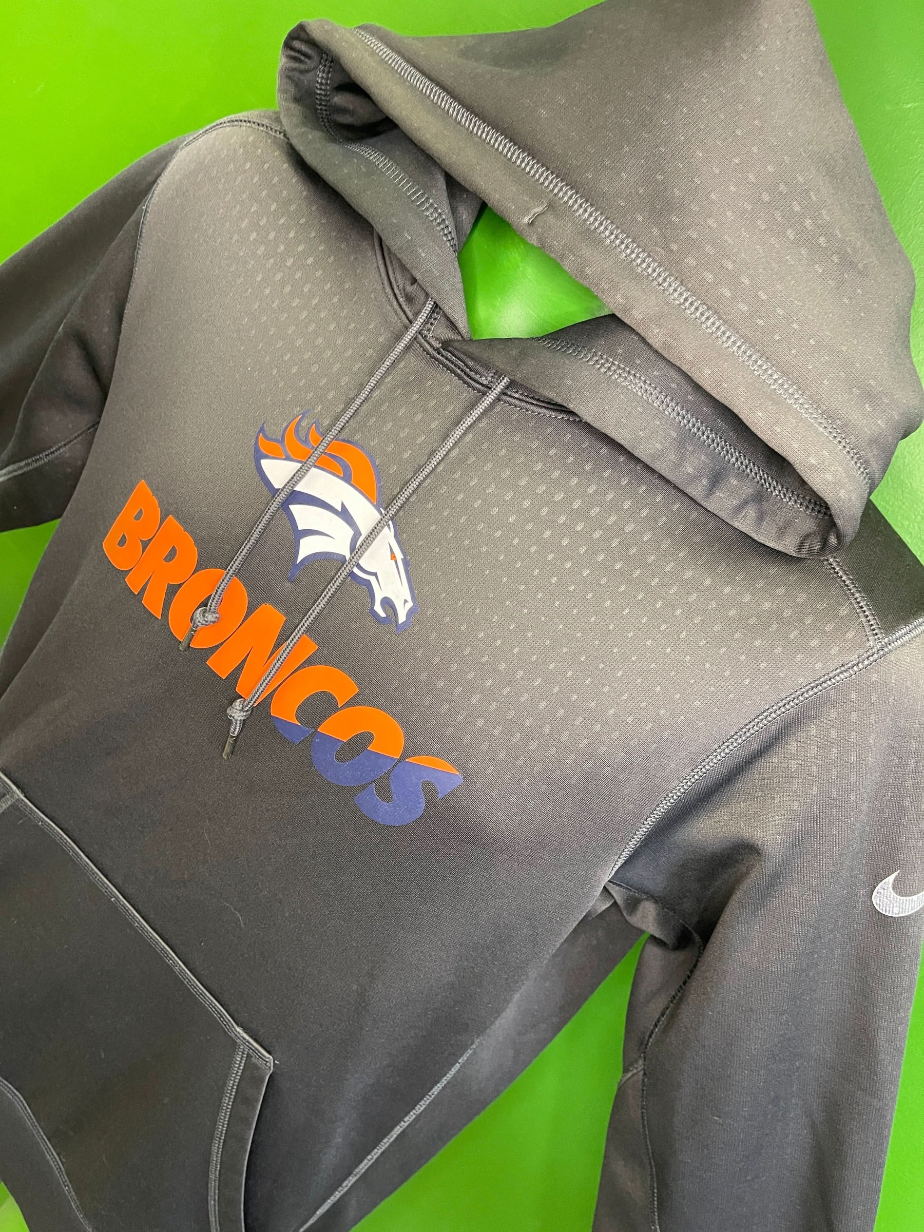NFL Denver Broncos Therma-Fit Pullover Hoodie Grey Men's Small