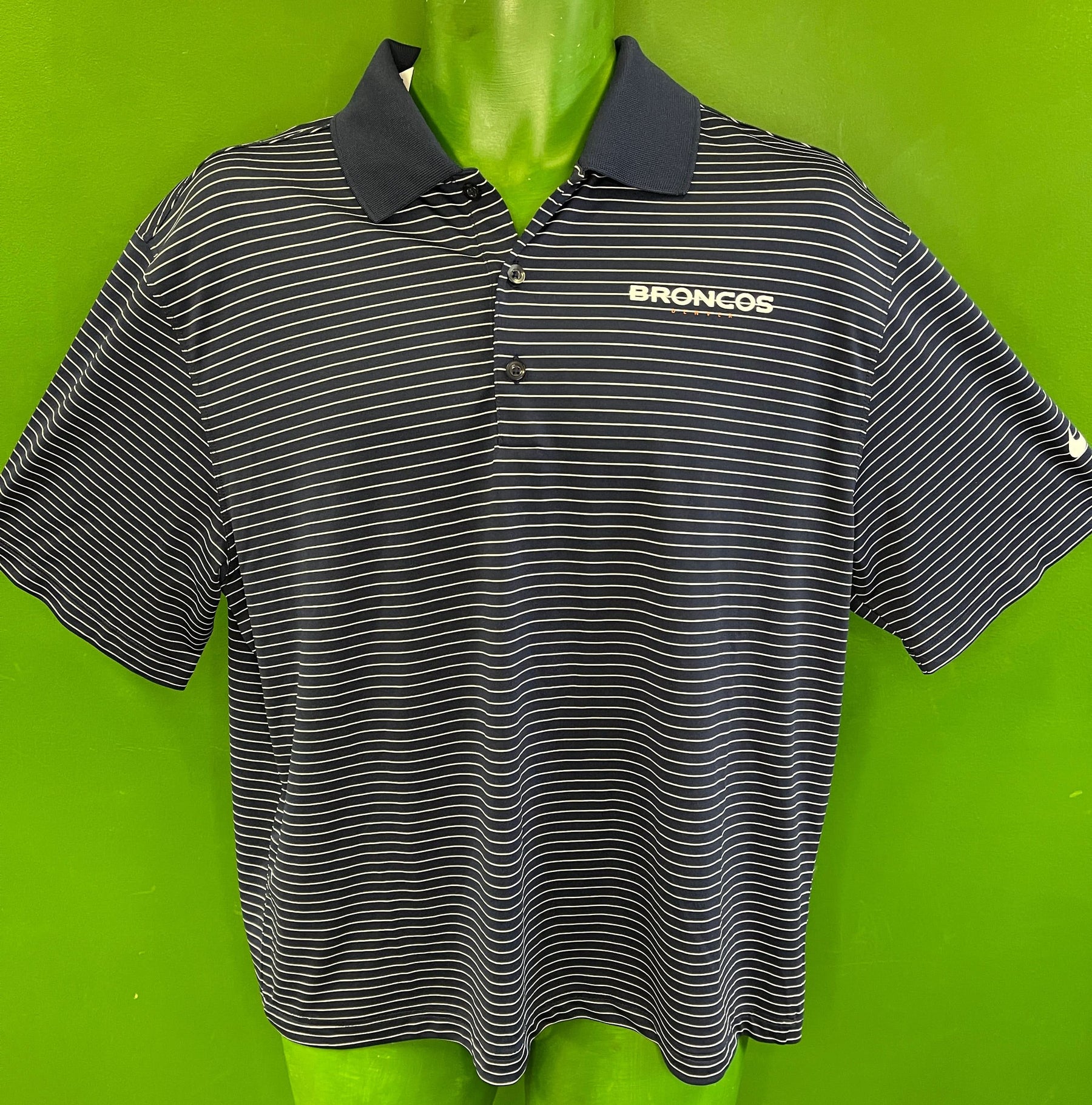 NCAA Colorado Buffaloes Striped Dri-Fit Polo Golf Shirt Men's Large