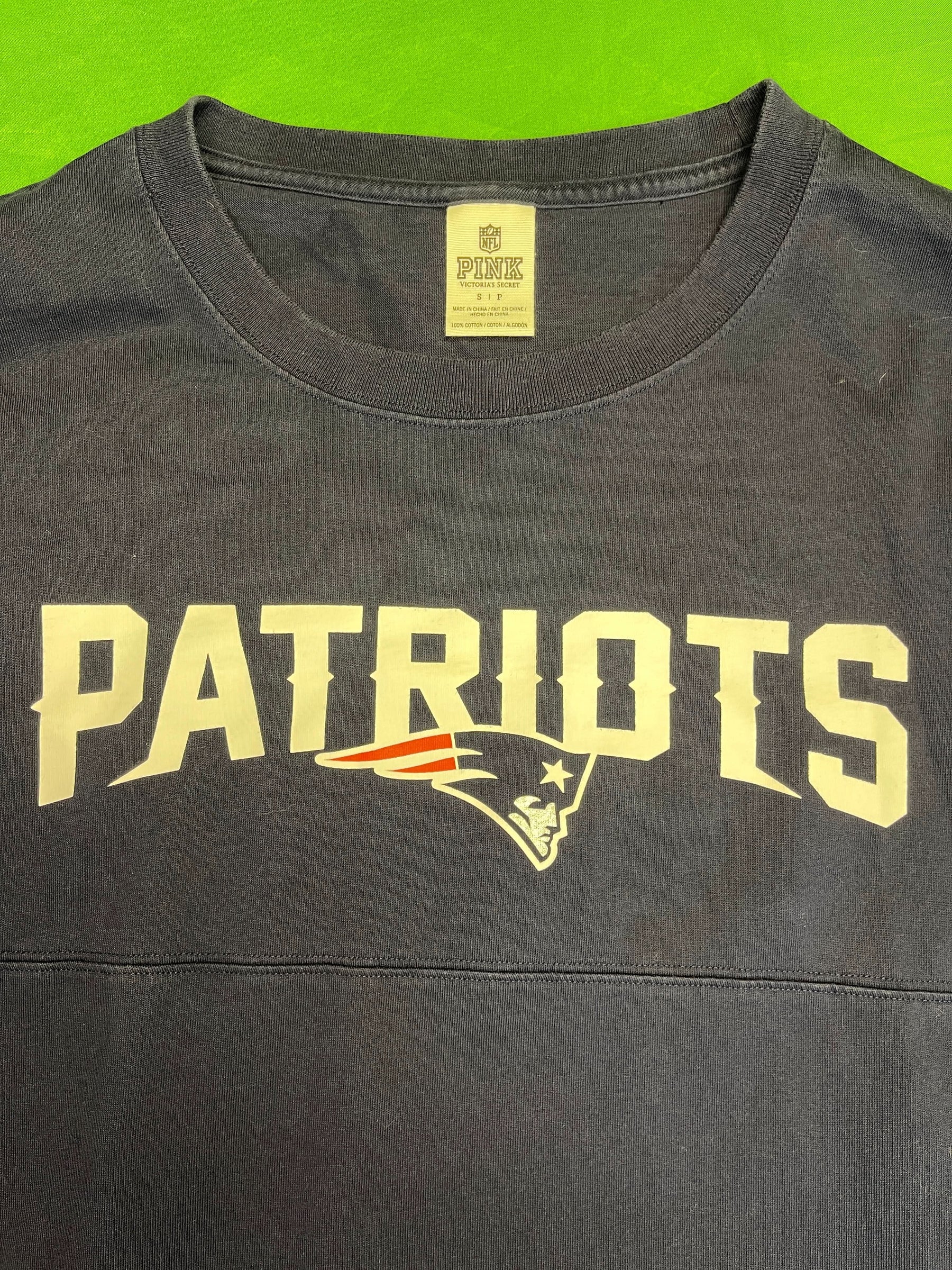 NFL New England Patriots Victoria's Secret PINK L/S T-Shirt Women's Small