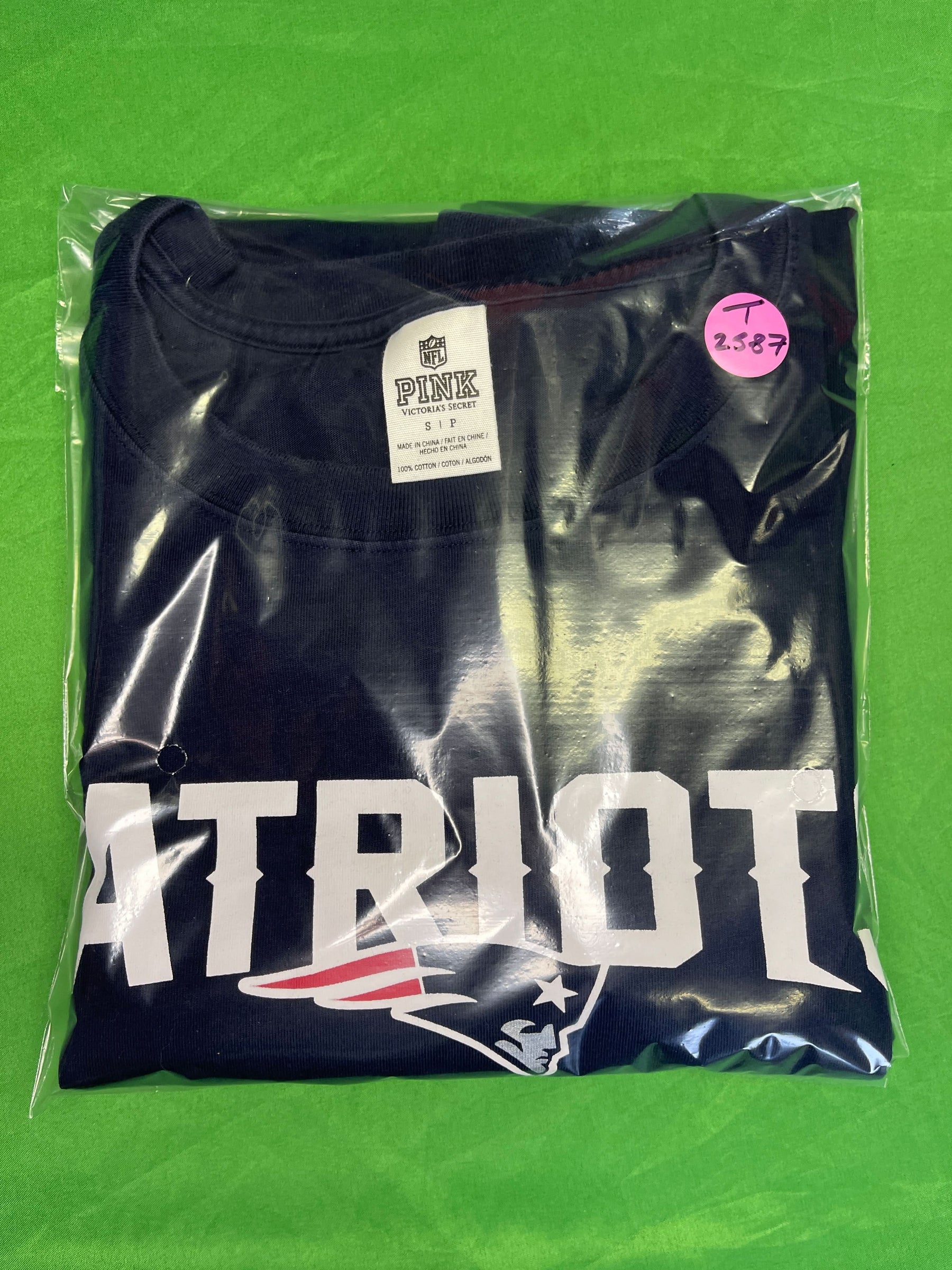 NFL New England Patriots Victoria's Secret PINK L/S T-Shirt Women's Small