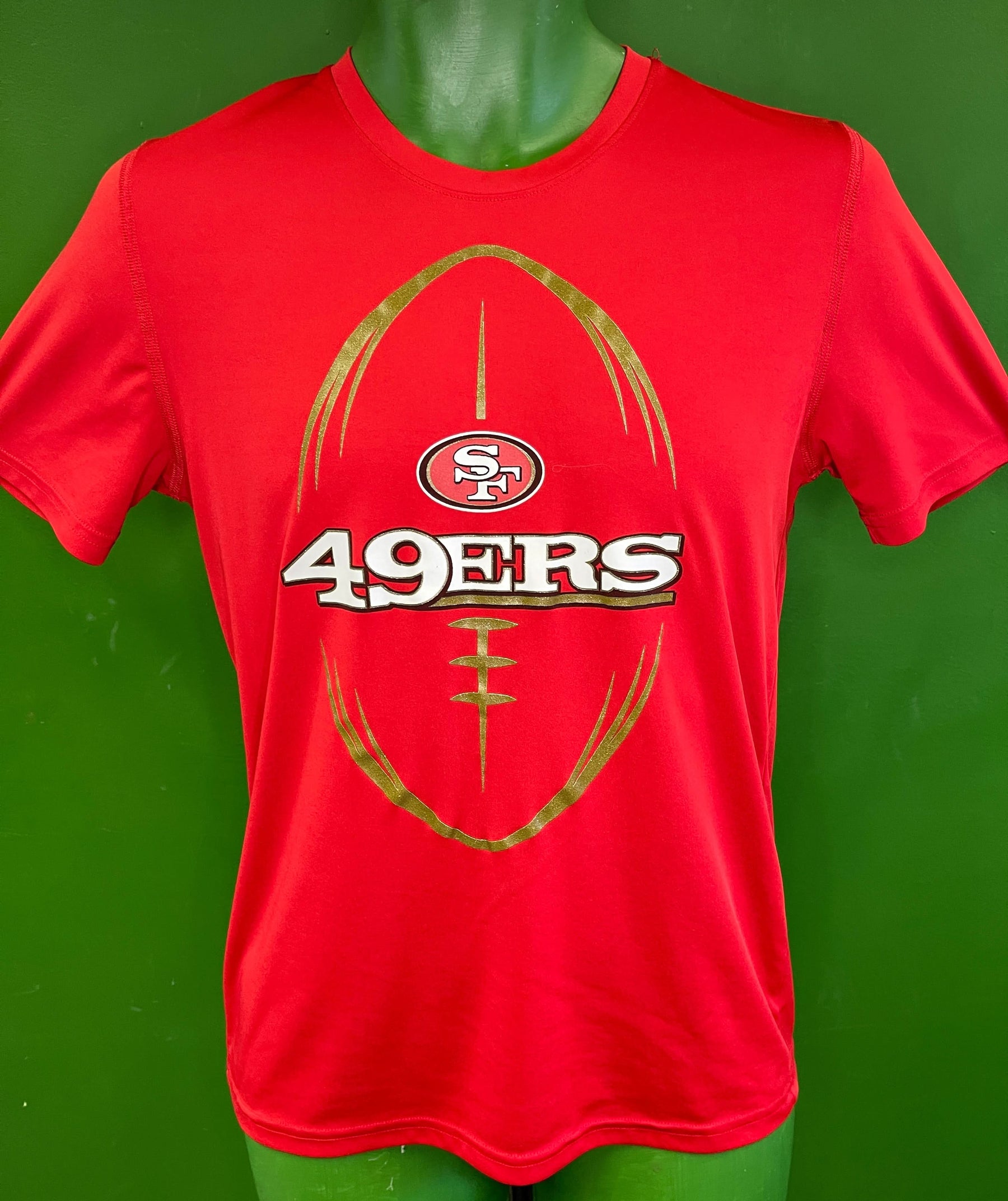 NFL San Francisco 49ers Wicking Glittery T-Shirt Youth Large 14-16