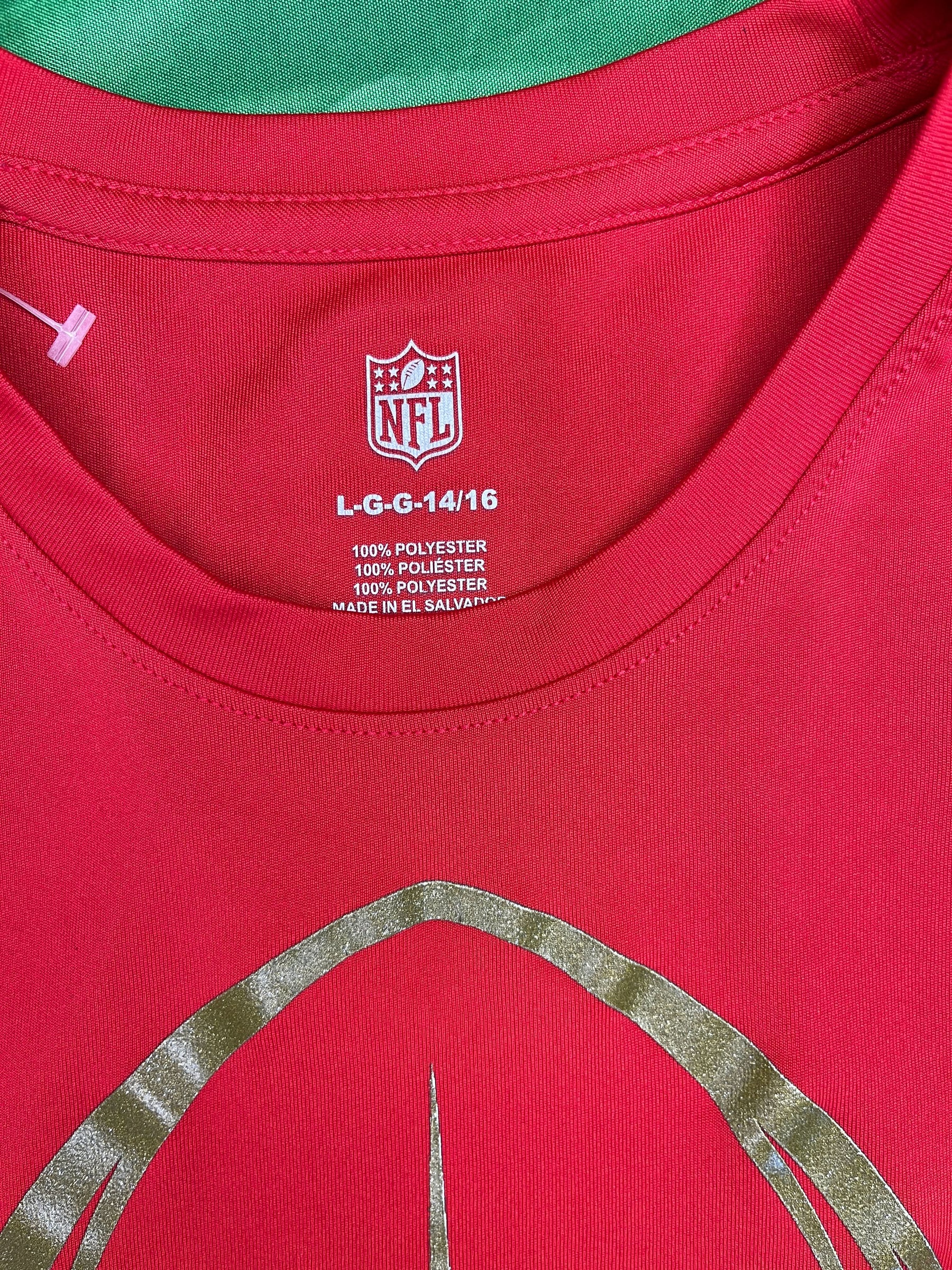 NFL San Francisco 49ers Wicking Glittery T-Shirt Youth Large 14-16
