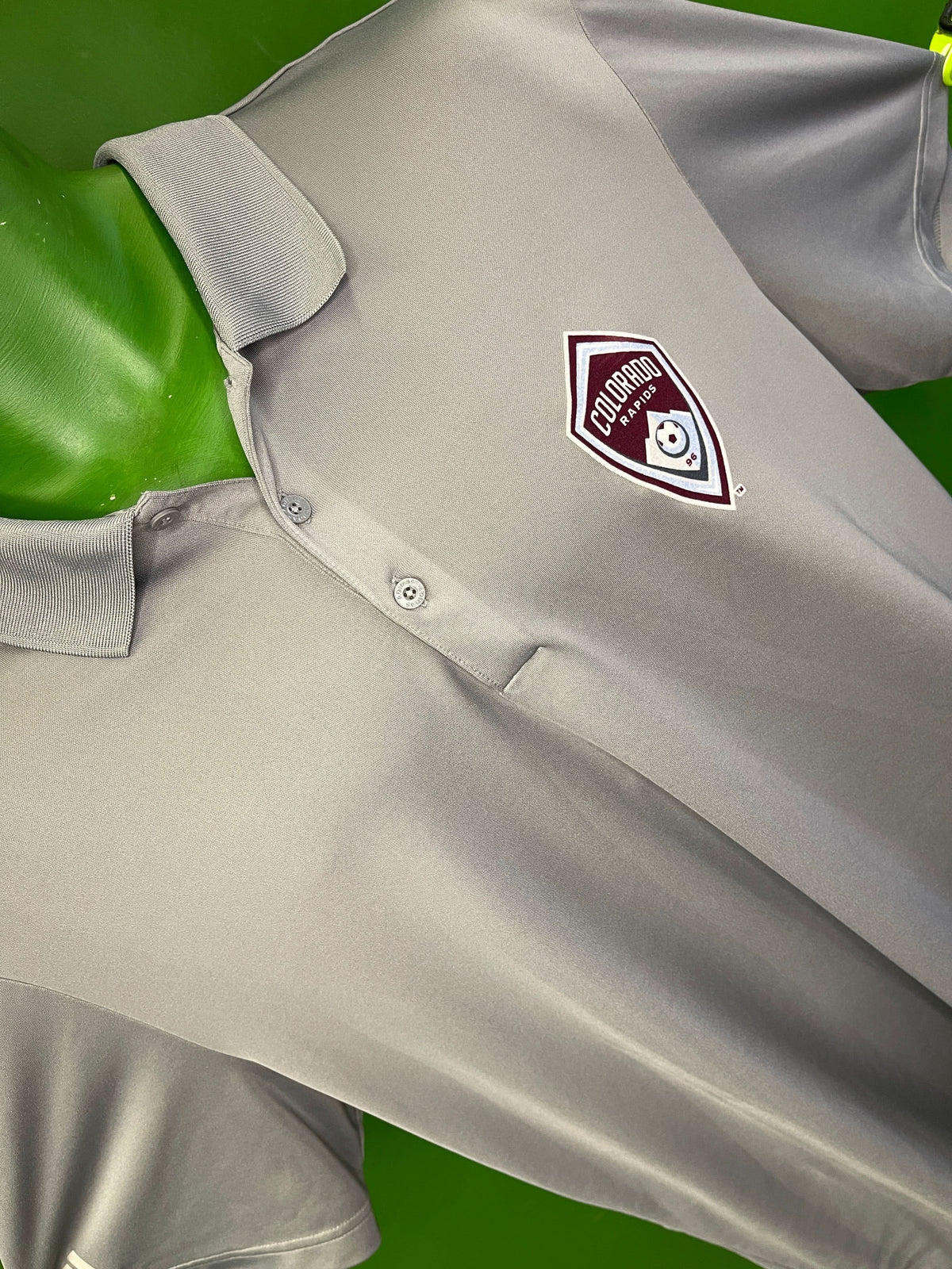 MLS Colorado Rapids Grey Polo Golf Shirt Men's X-Large