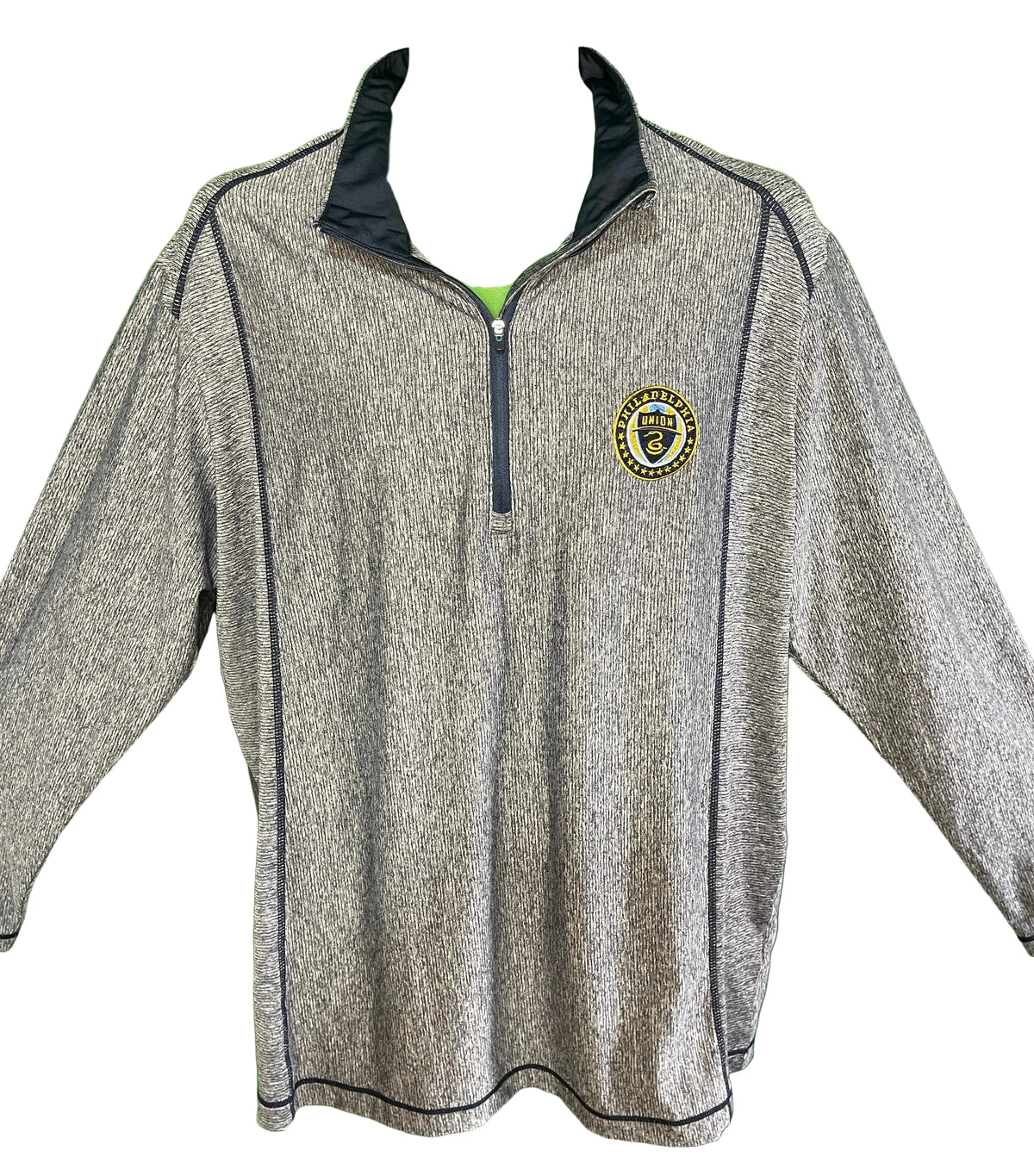 MLS Philadelphia Union Heathered Blue Athletic 1/4 Zip Men's X-Large