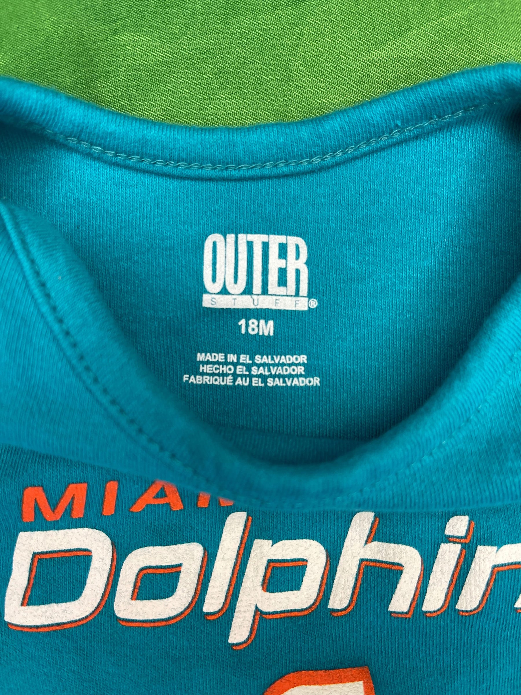 NFL Miami Dolphins Tua Tagovailoa #1 Bodysuit/Vest Infant Toddler 18 Months