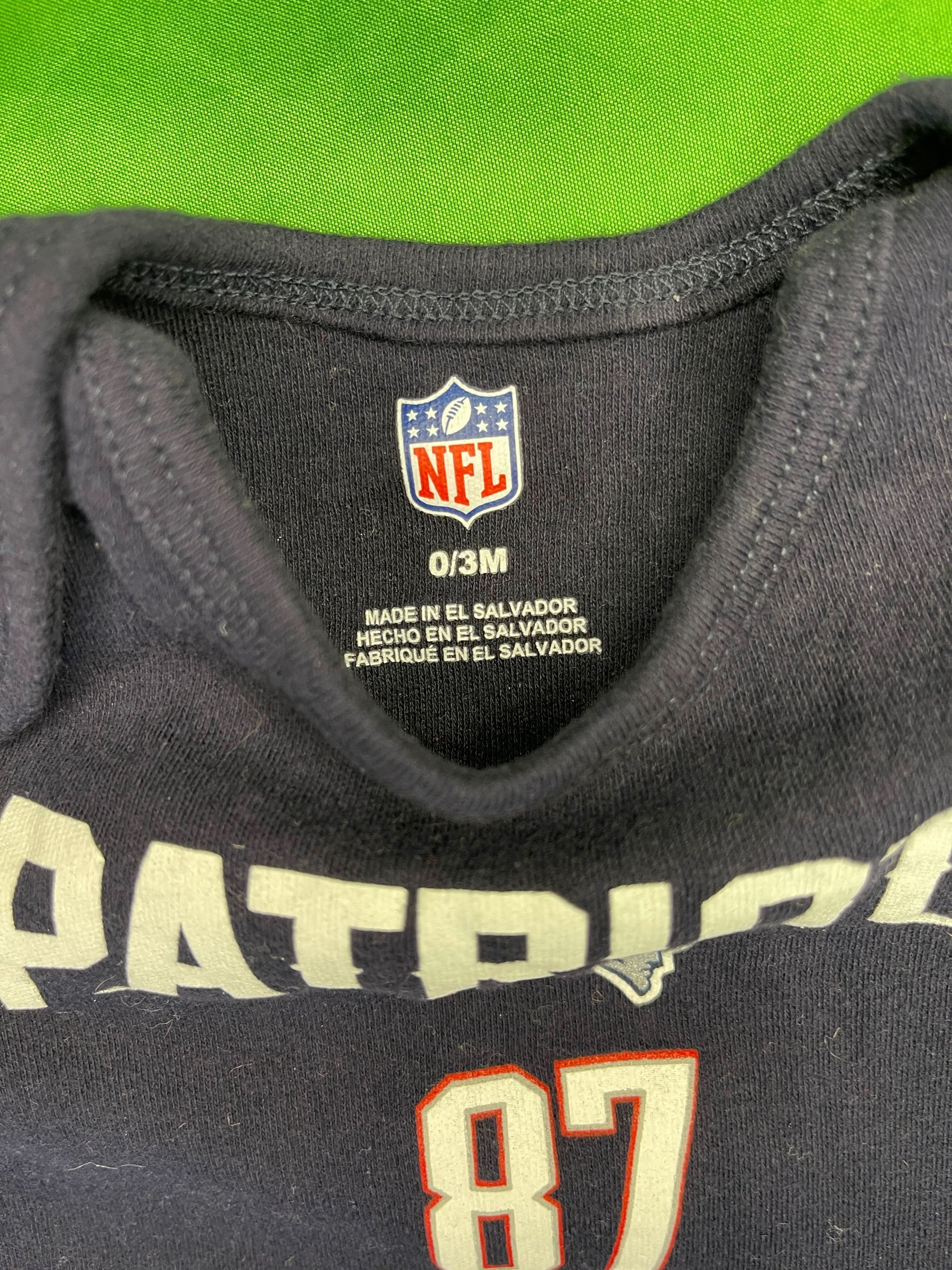 NFL New England Patriots Rob Gronkowski #87 Bodysuit/Vest Infant Baby 0-3 Months