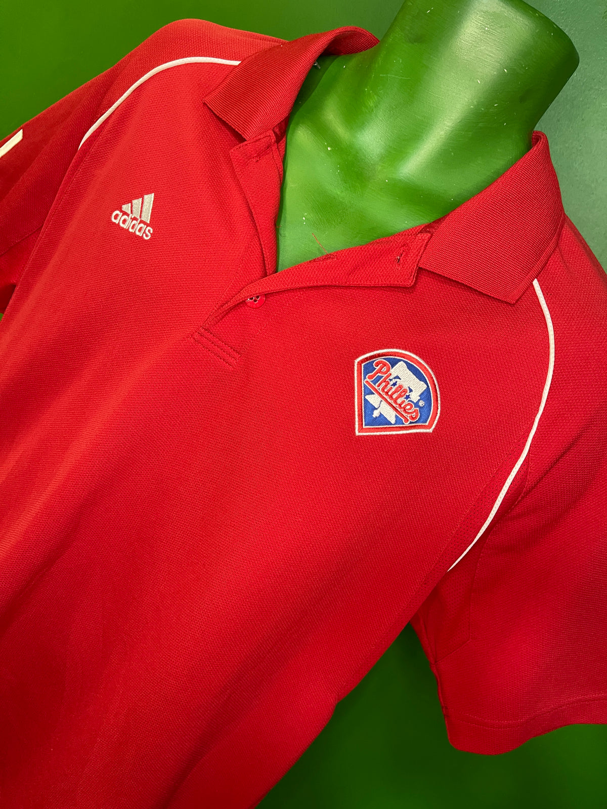 MLB Philadelphia Phillies Adidas Golf Polo Shirt Men's Medium
