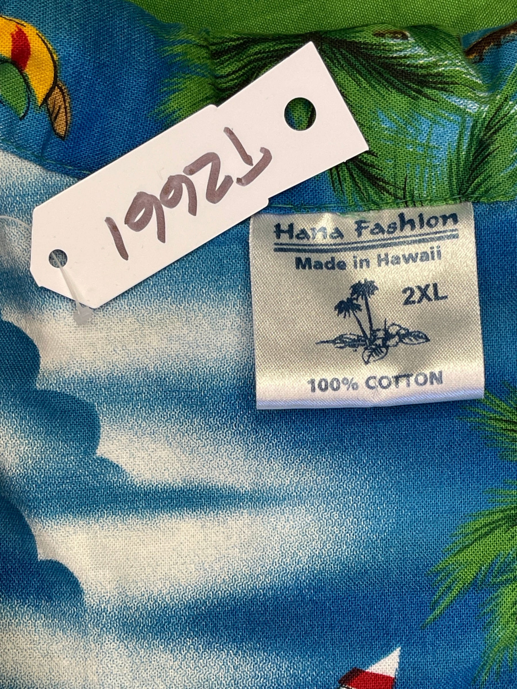 Made in Hawaii Blue Hawaiian Aloha Shirt Men's 2X-Large