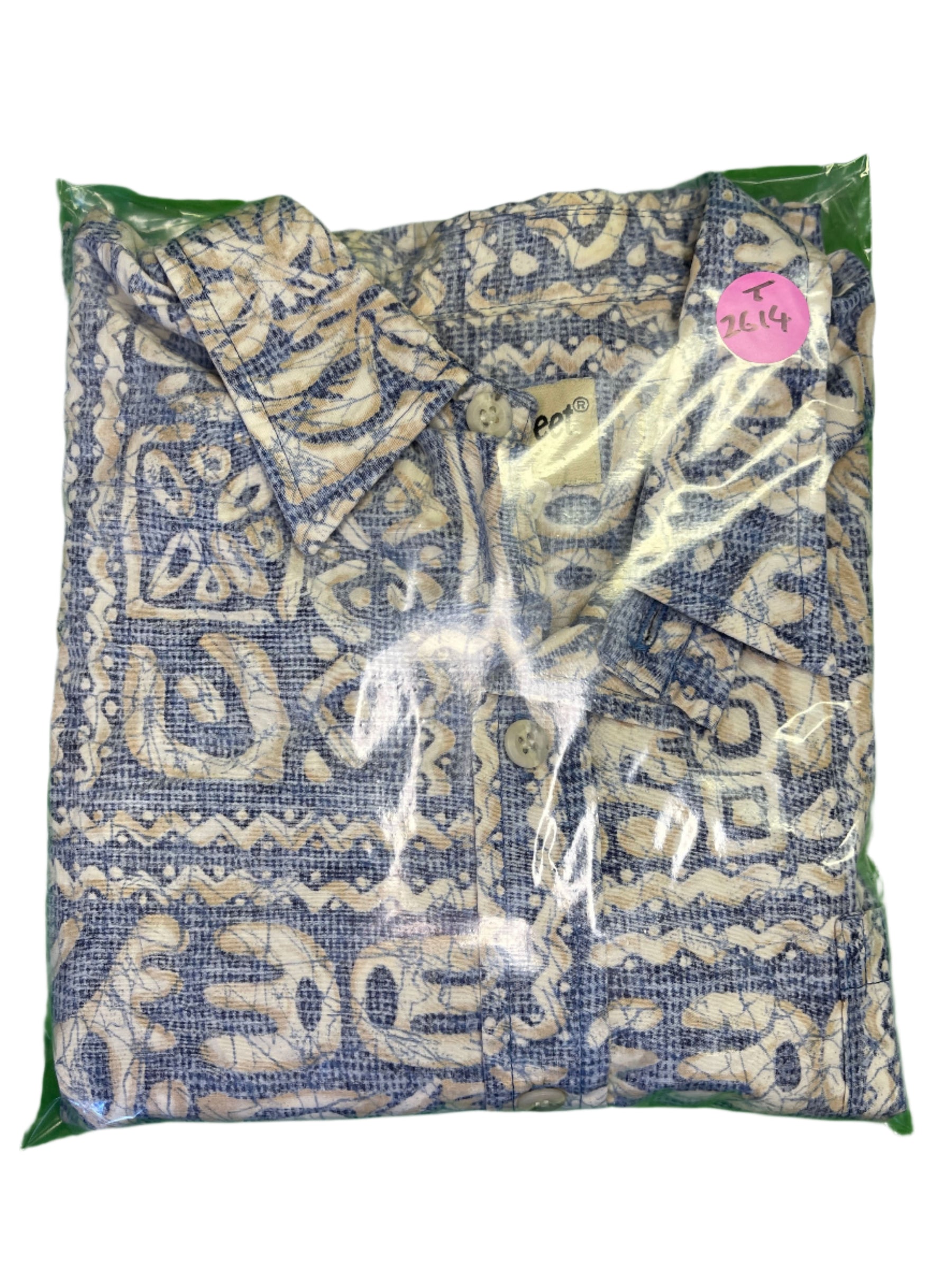Made in Hawaii Batik Style Hawaiian Aloha Shirt Men's Large