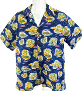 Made in Hawaii 'Big Kahuna' Blue Hawaiian Aloha Shirt Men's X-Large