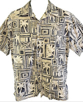 Made in Hawaii Batik Style Hawaiian Aloha Shirt Men's Medium