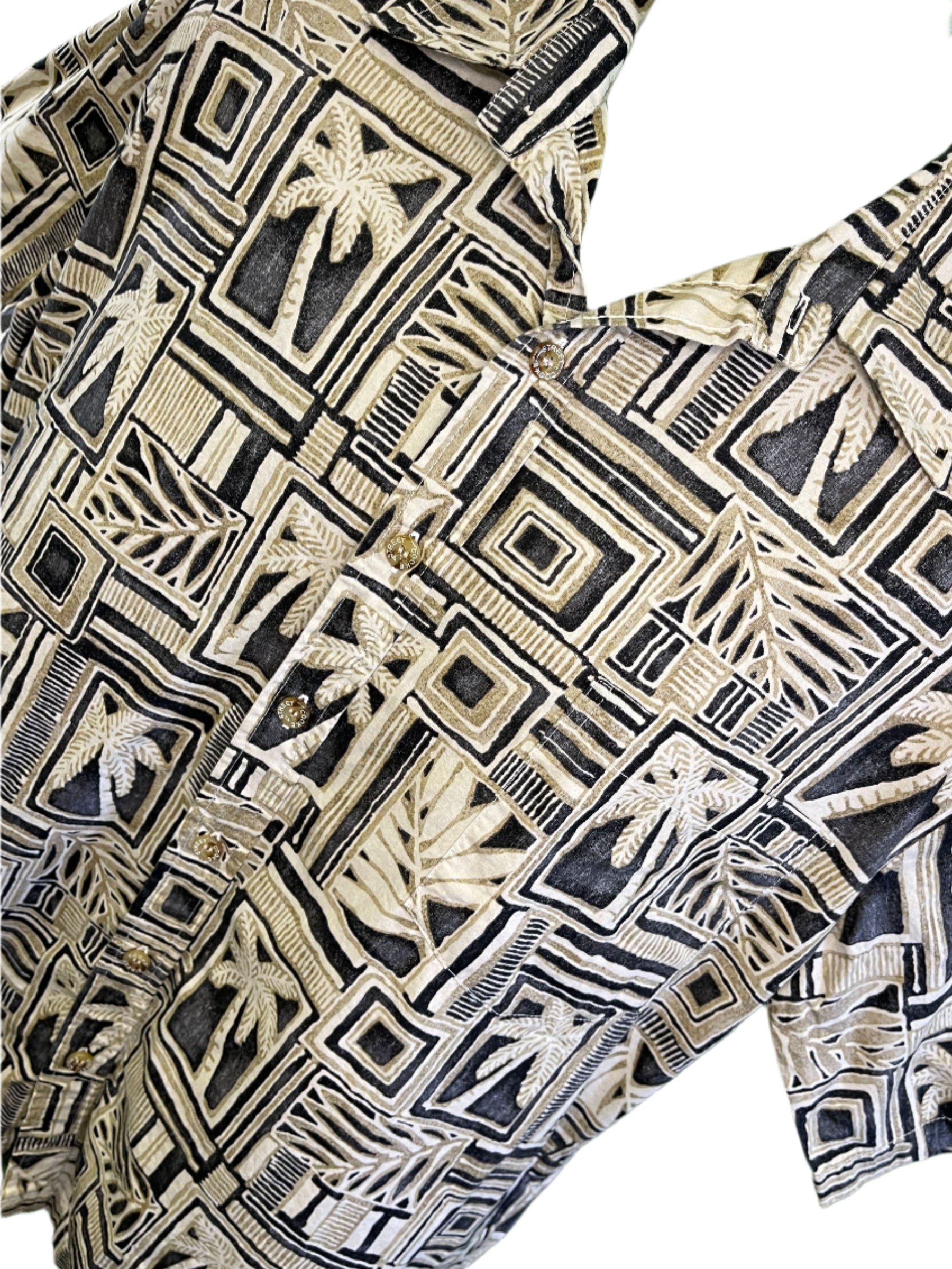 Made in Hawaii Batik Style Hawaiian Aloha Shirt Men's Medium