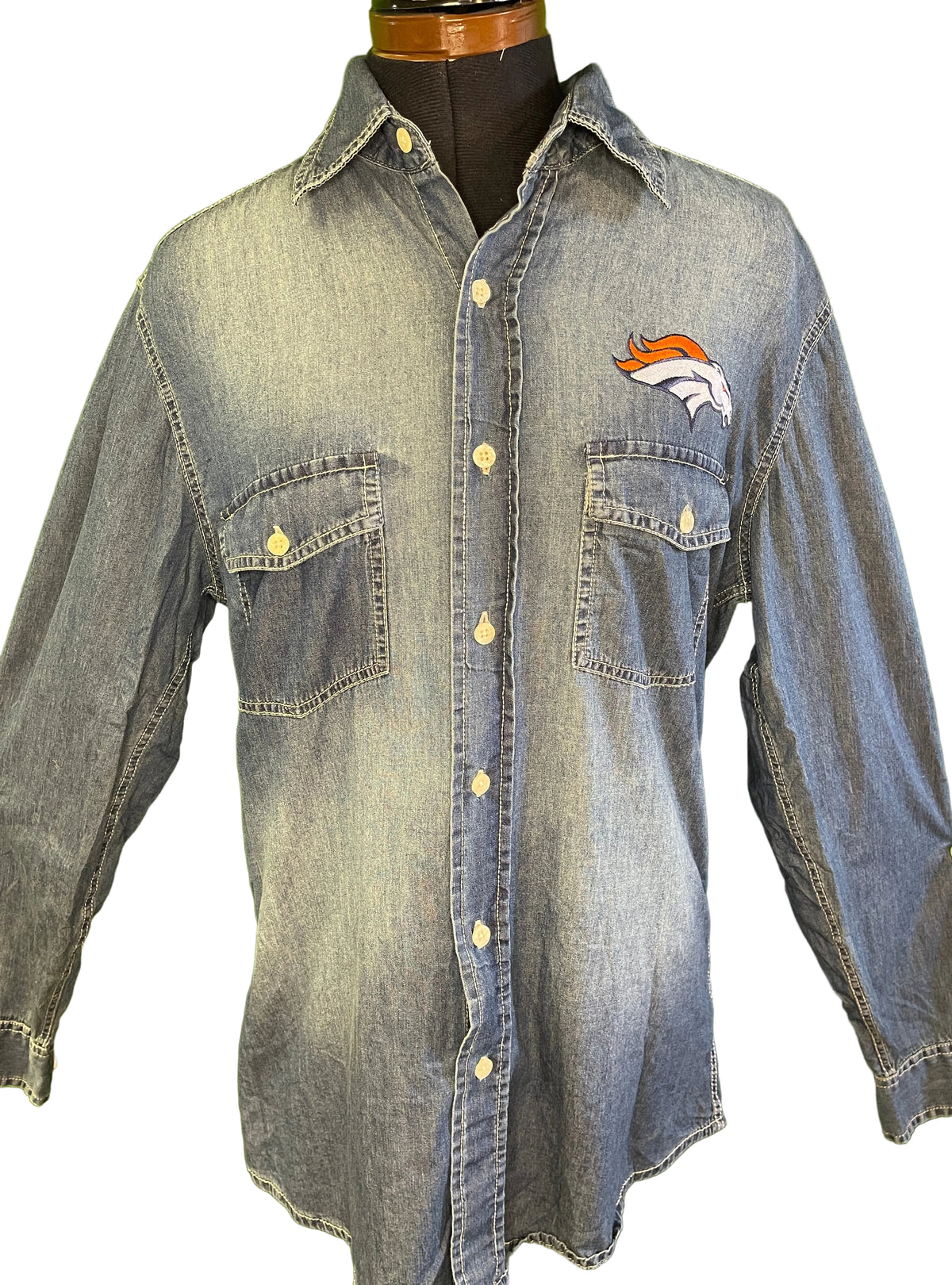 NFL Denver Broncos Antigua Jean Long Sleeve T-Shirt Women's Small