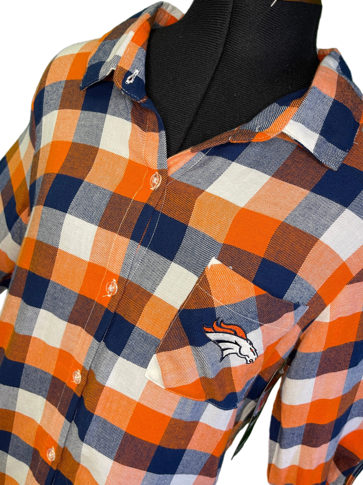 NFL Denver Broncos Plaid Sleepshirt Women's Small NWT