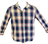Wrangler Western Plaid L/S Shirt Red/Blue Plaid 100% Cotton Youth Large 10-12