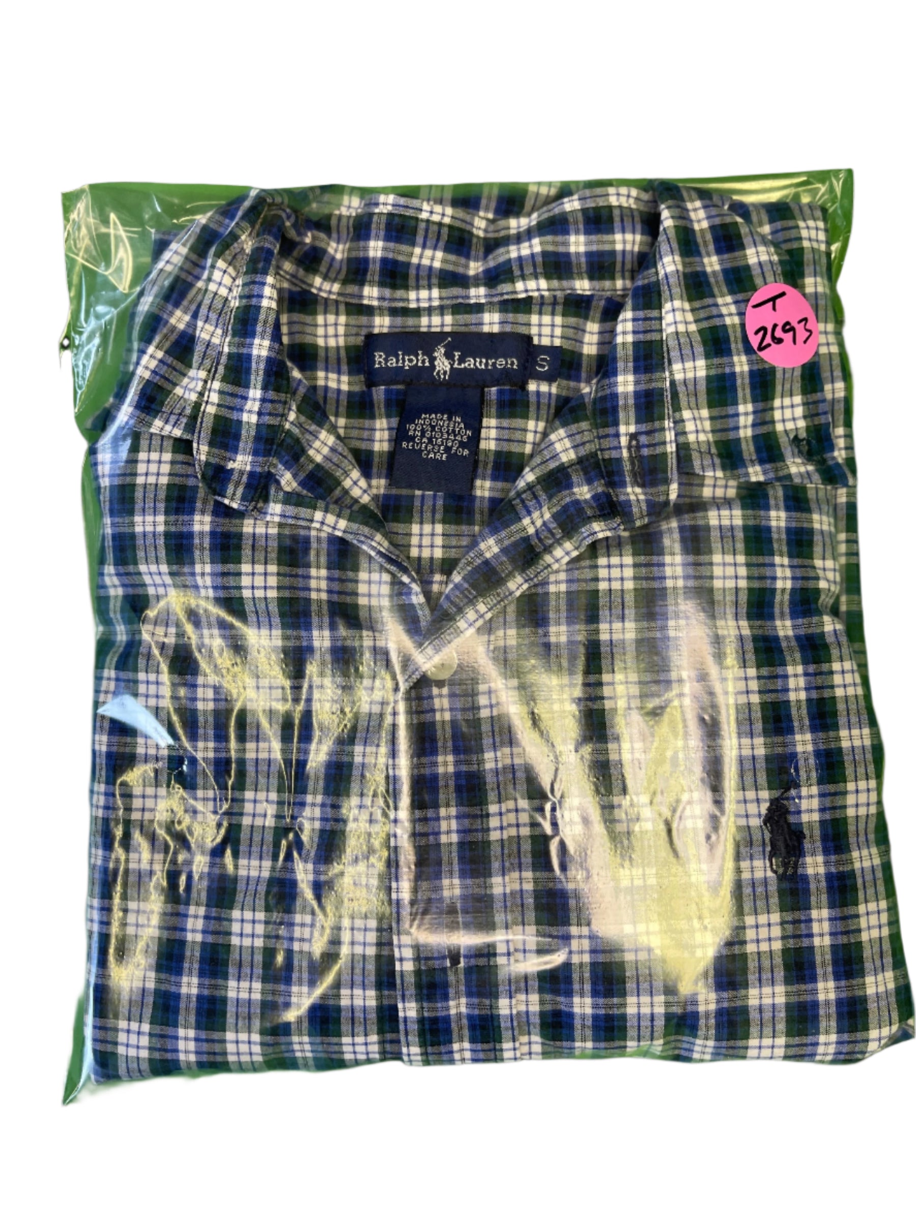 Ralph Lauren Green & Black Plaid L/S Dress Shirt Youth Small
