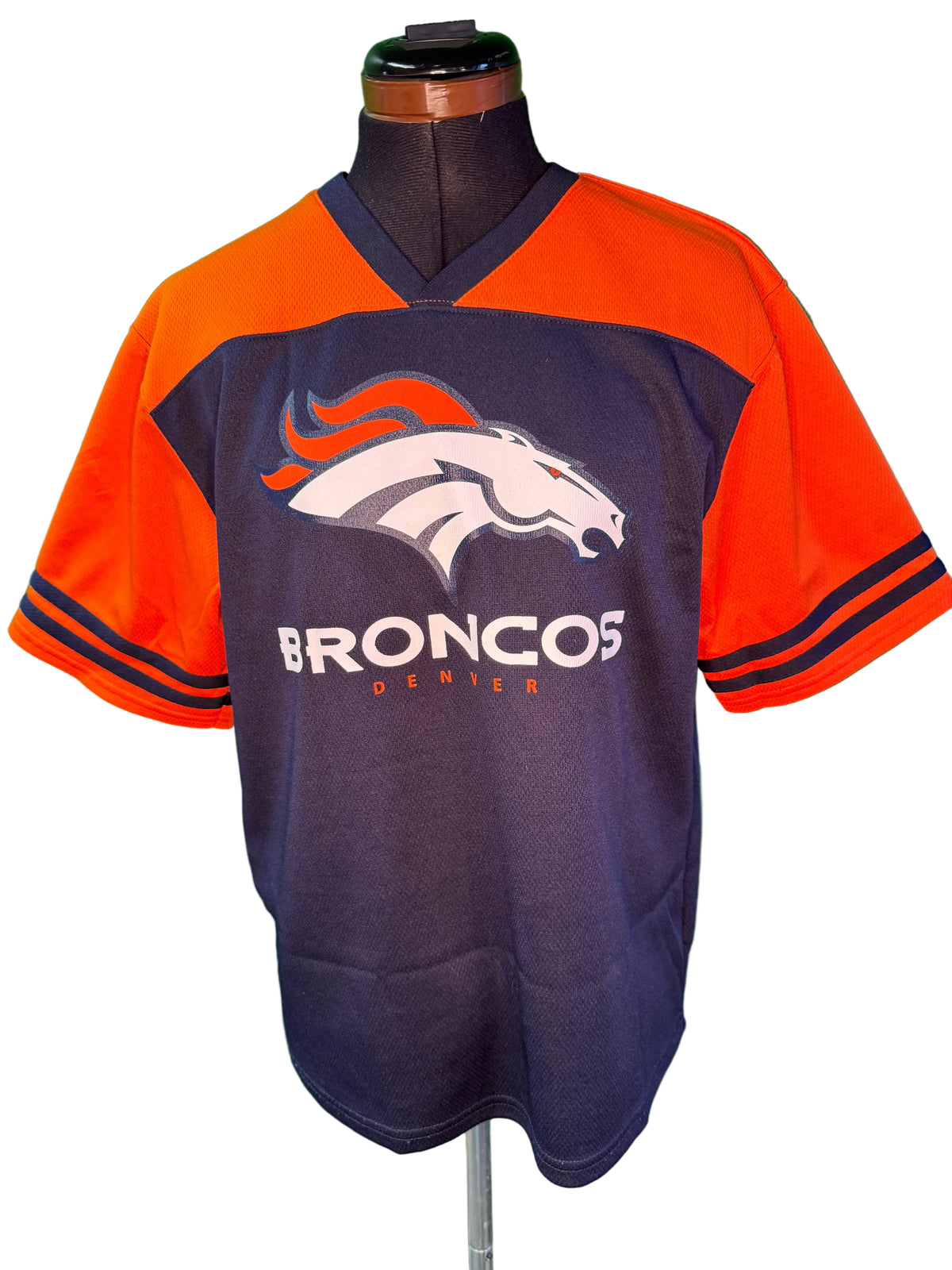 NFL Denver Broncos Jersey-Style Top Textured Youth XX-Large 2X-Large
