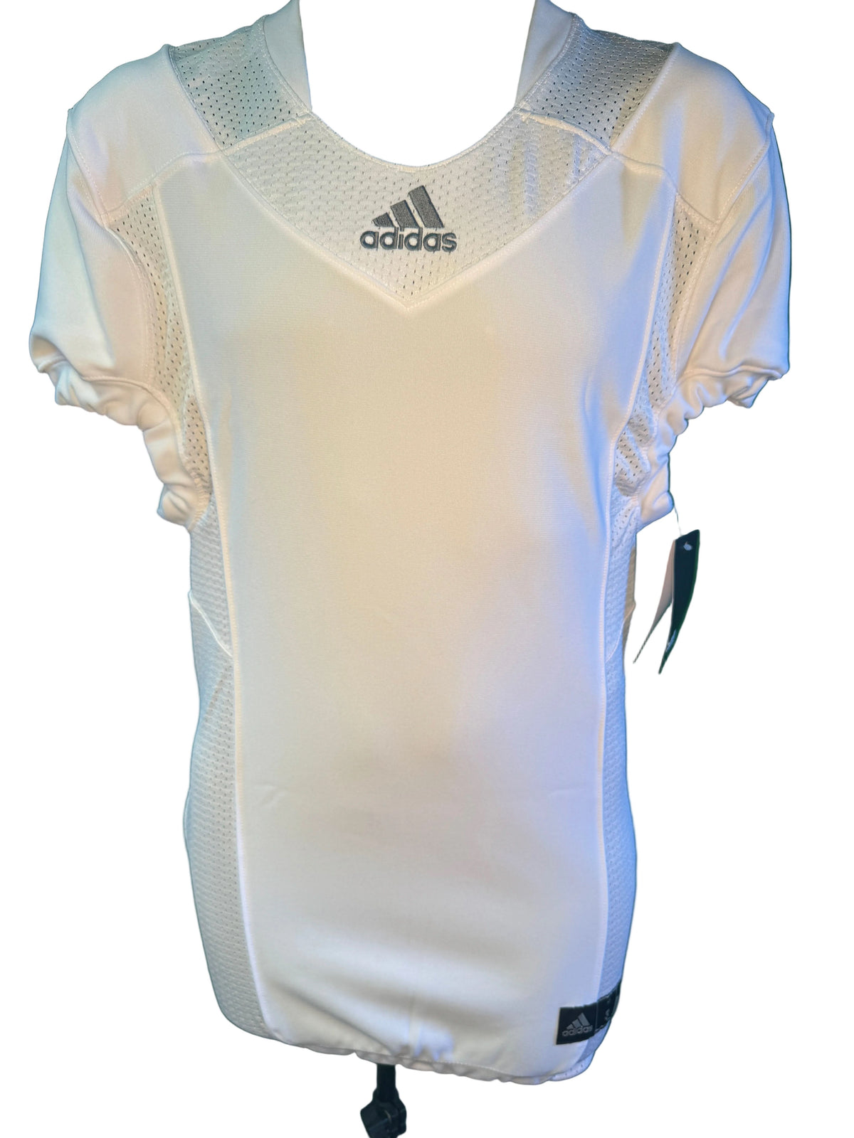 American Football Adidas White Techfit Hyped Jersey Brand New Men's X-Large NWT