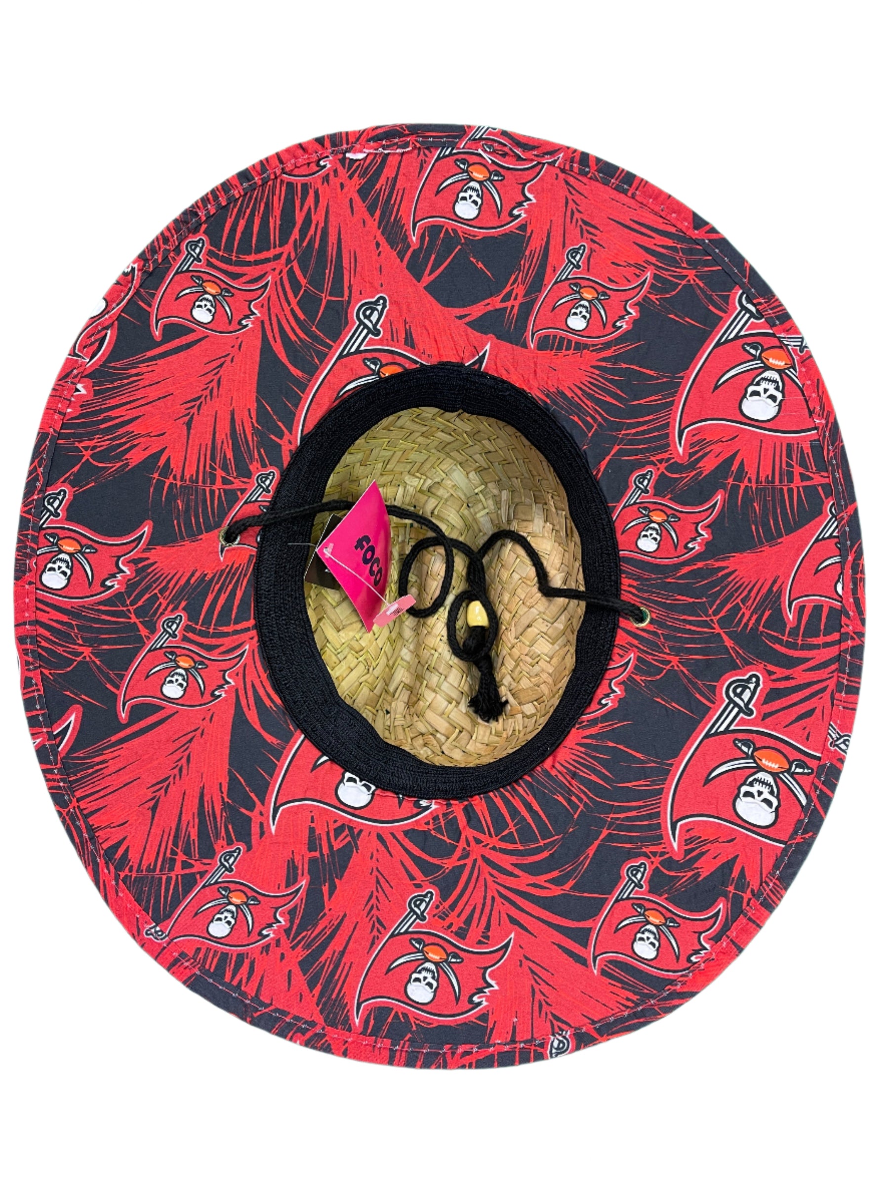 NFL Tampa Bay Buccaneers FOCO Wide Floral Straw Hat NWT