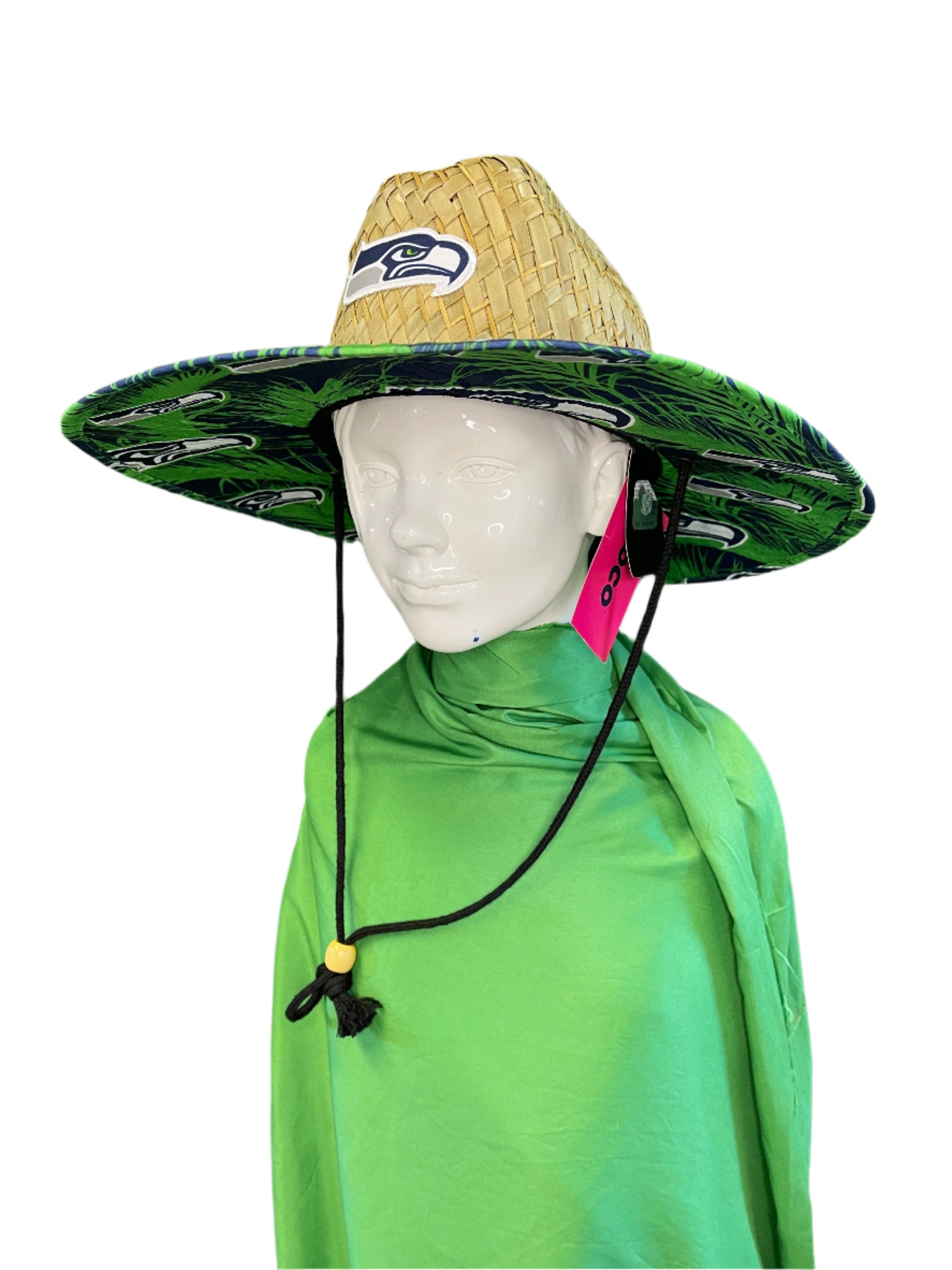 NFL Seattle Seahawks FOCO Wide Floral Straw Hat NWT