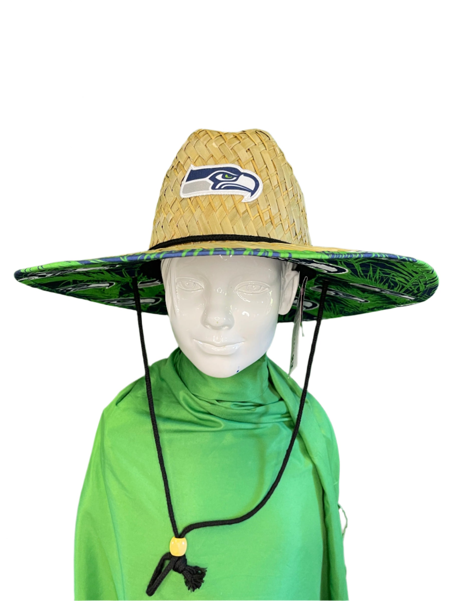 NFL Seattle Seahawks FOCO Wide Floral Straw Hat NWT
