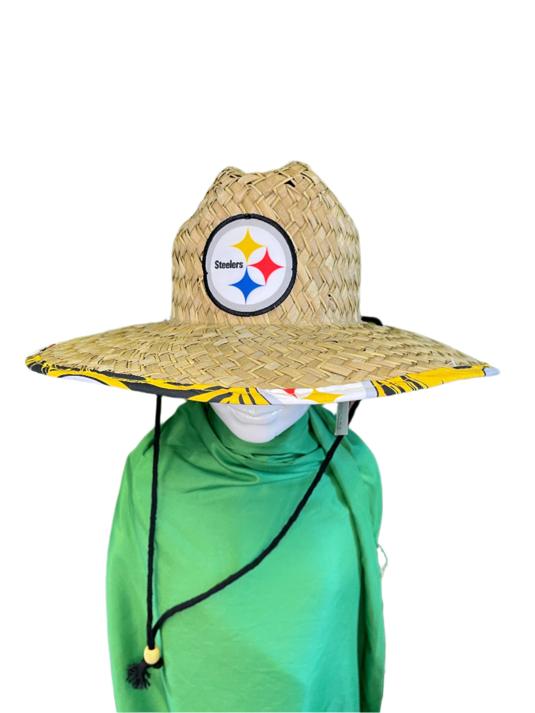 NFL Pittsburgh Steelers FOCO Wide Floral Straw Hat NWT