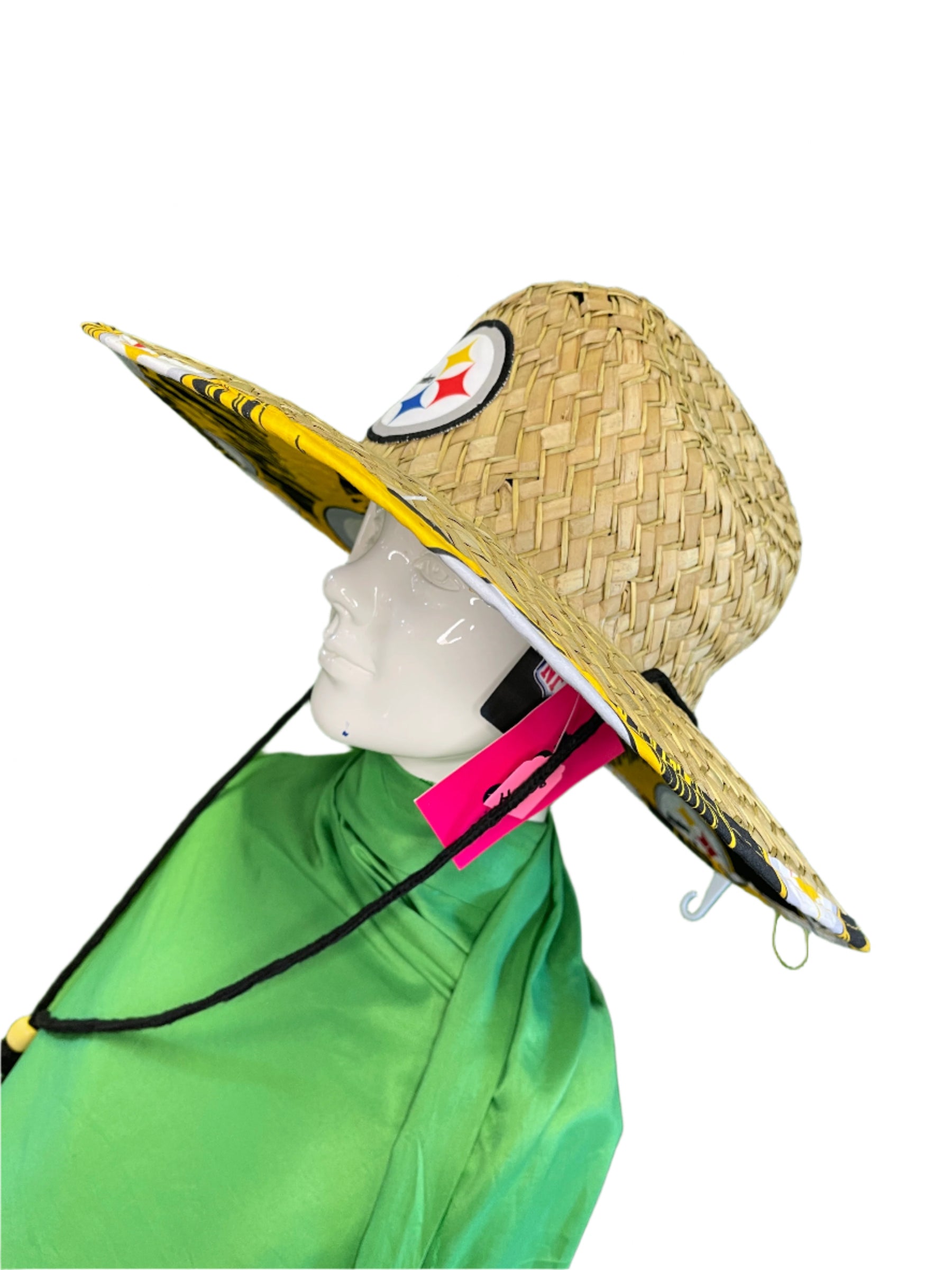 NFL Pittsburgh Steelers FOCO Wide Floral Straw Hat NWT