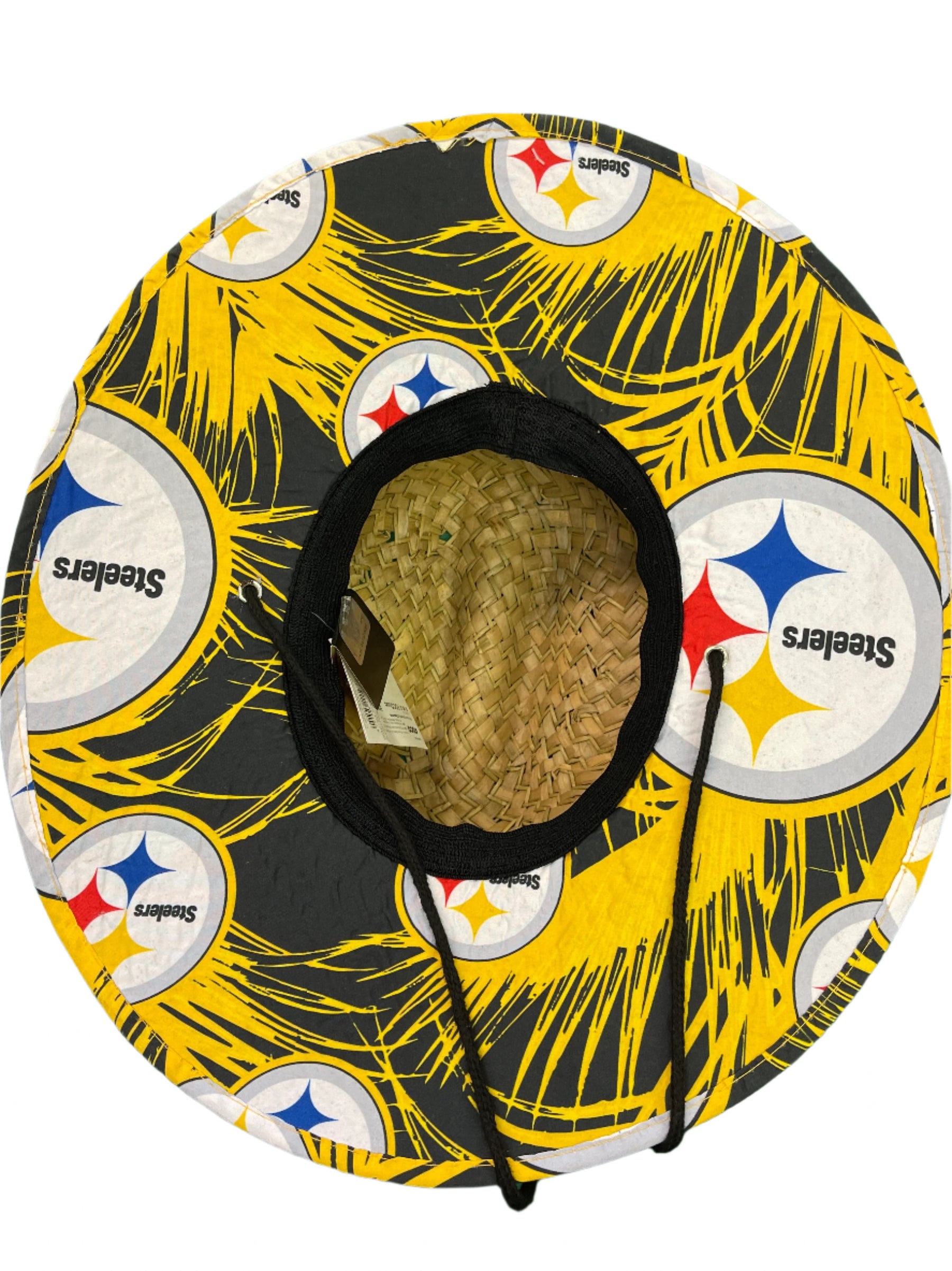 NFL Pittsburgh Steelers FOCO Wide Floral Straw Hat NWT