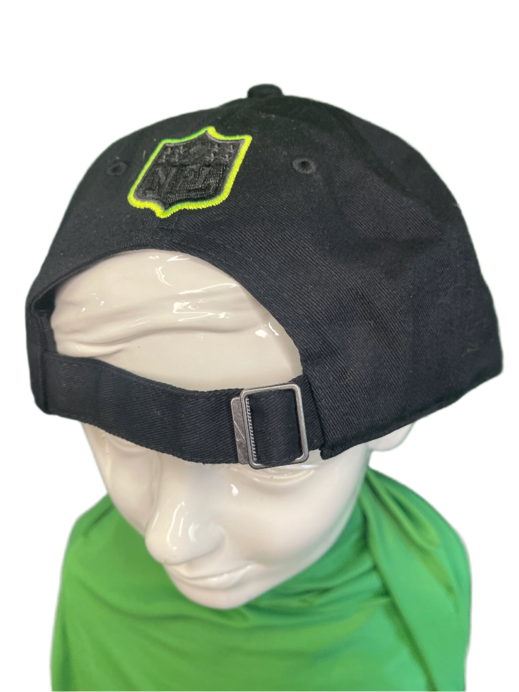 NFL Green Bay Packers Black w/Neon 100% Cotton Strapback Cap/Hat Adult OSFA