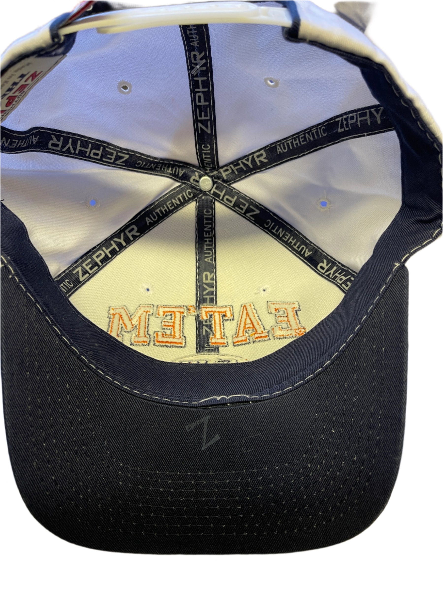 NCAA Sam Houston State Bearkats Eat 'Em Zephyr Hat/Cap White Snapback OSFA NWT