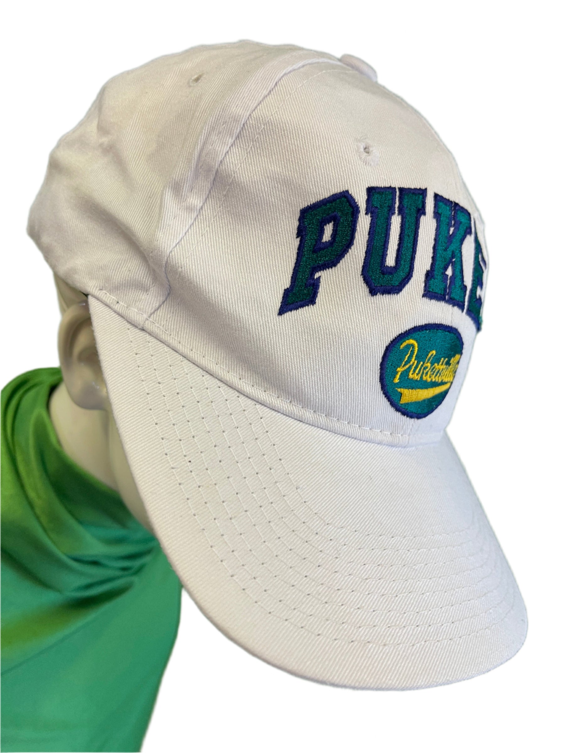 Fun Joke Parody Puke U Zephyr American Baseball Hat/Cap White Snapback OSFA NWOT