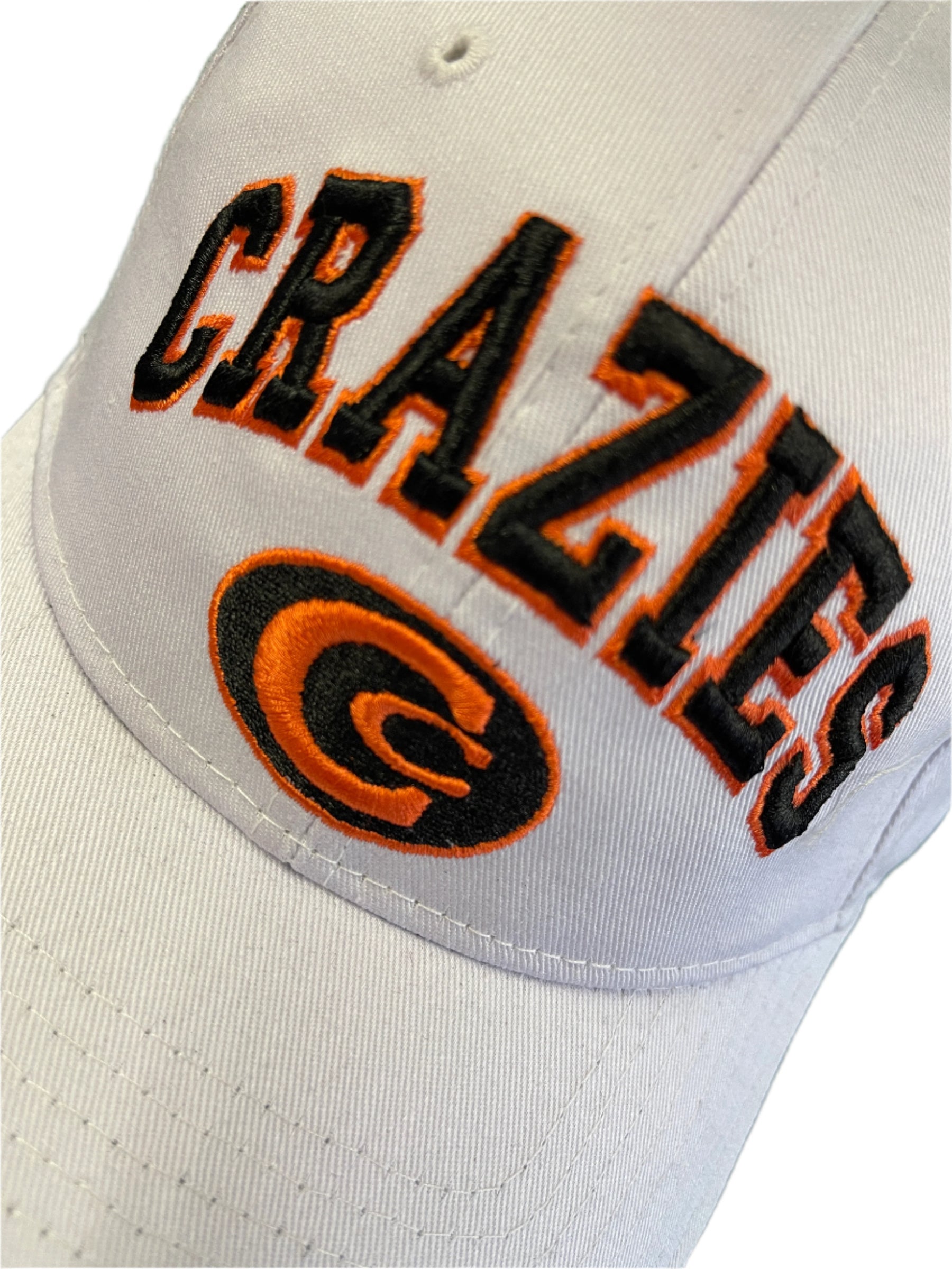 Fun Joke Parody CRAZIES Zephyr American Baseball Hat/Cap White Snapback OSFA NWOT