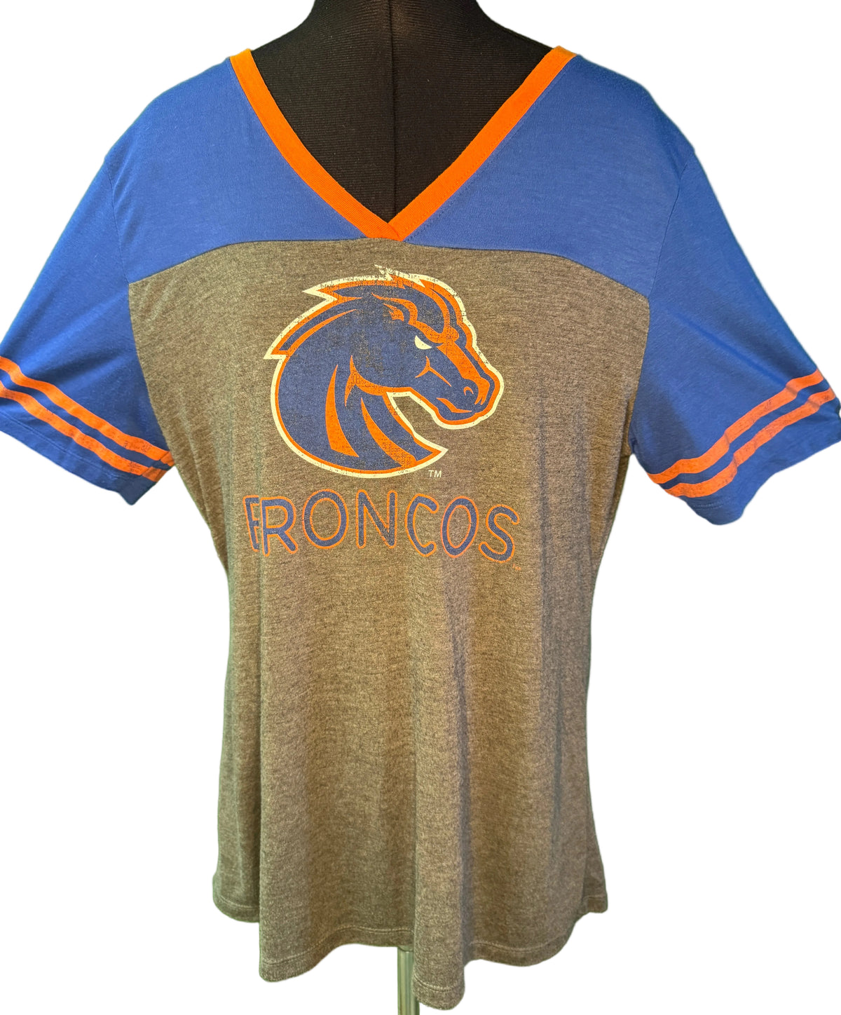 NCAA Boise State Broncos Heathered V-Neck Women's X-Large