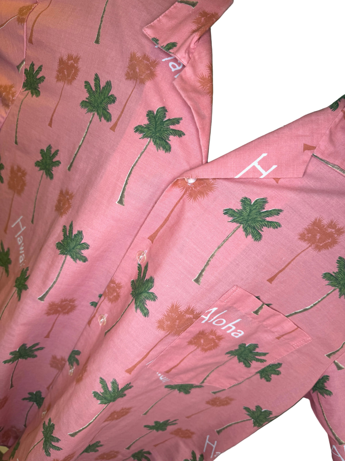 Hawaiian Pink Aloha Shirt Made in Hawaii Men's 3X-Large