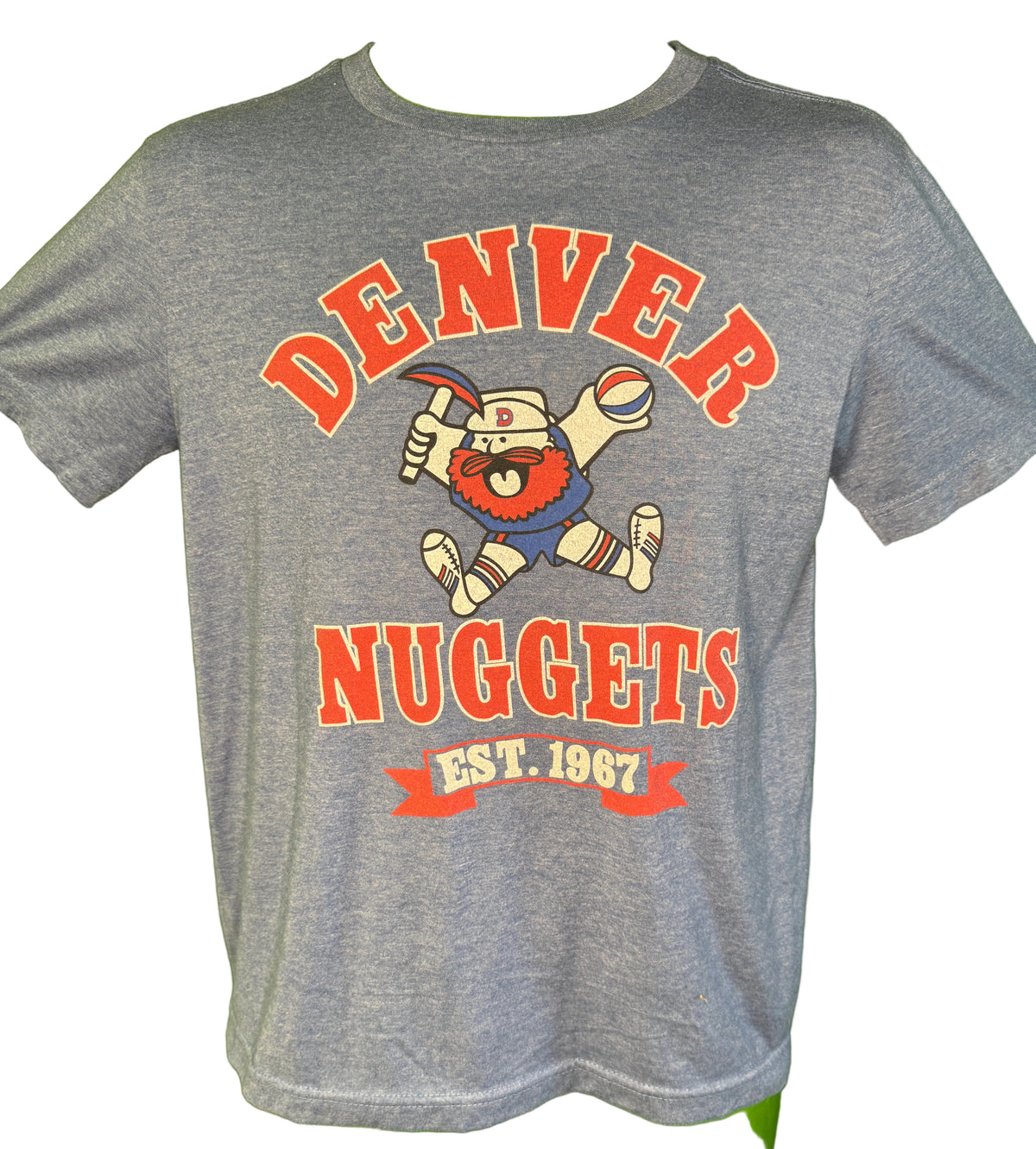 NBA Denver Nuggets Throwback Retro Heathered Blue T-Shirt Youth X-Large 14-16