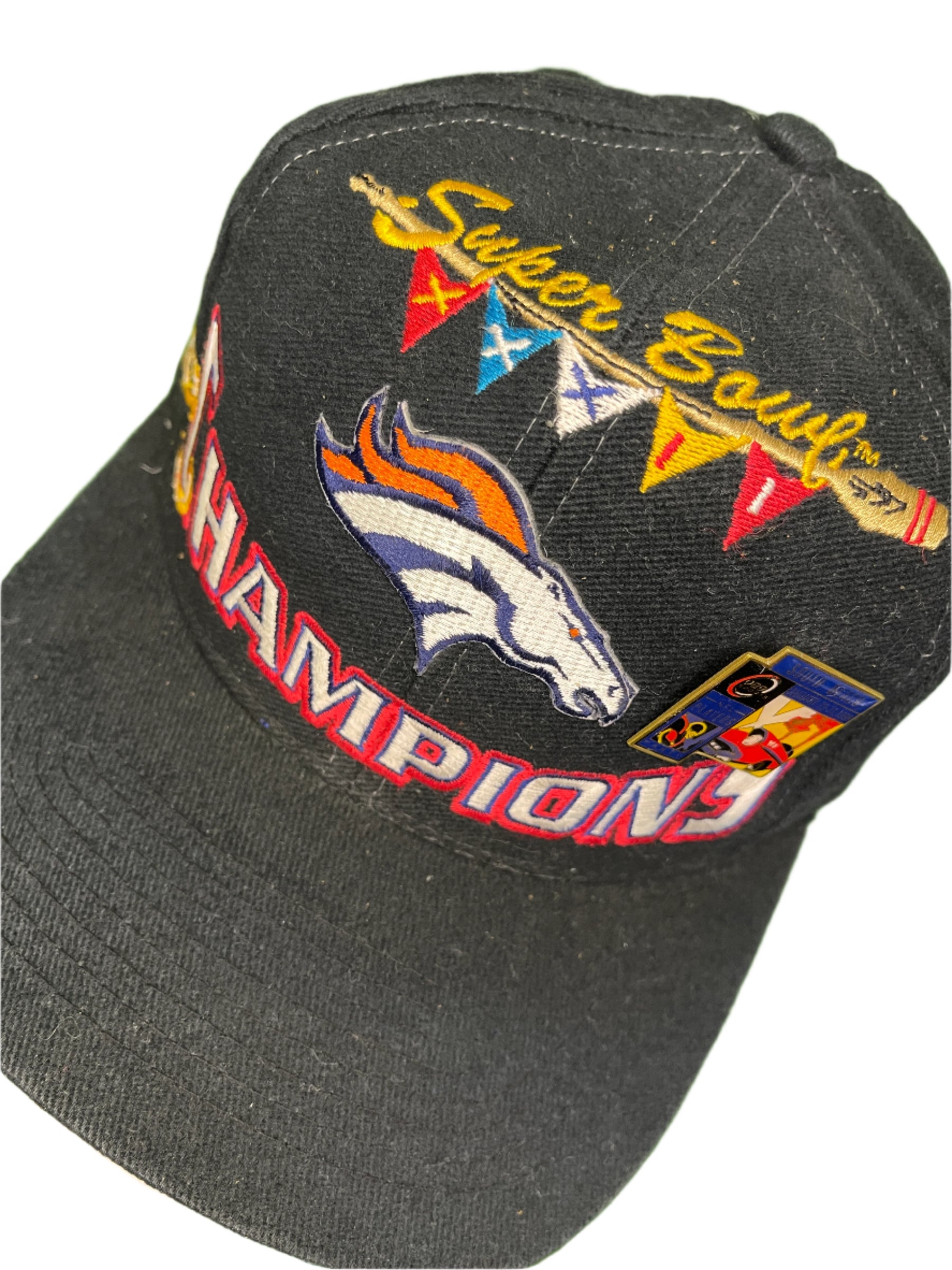 NFL Denver Broncos Signed Super Bowl XXXII Champions Snapback Cap/Hat Adult OSFA
