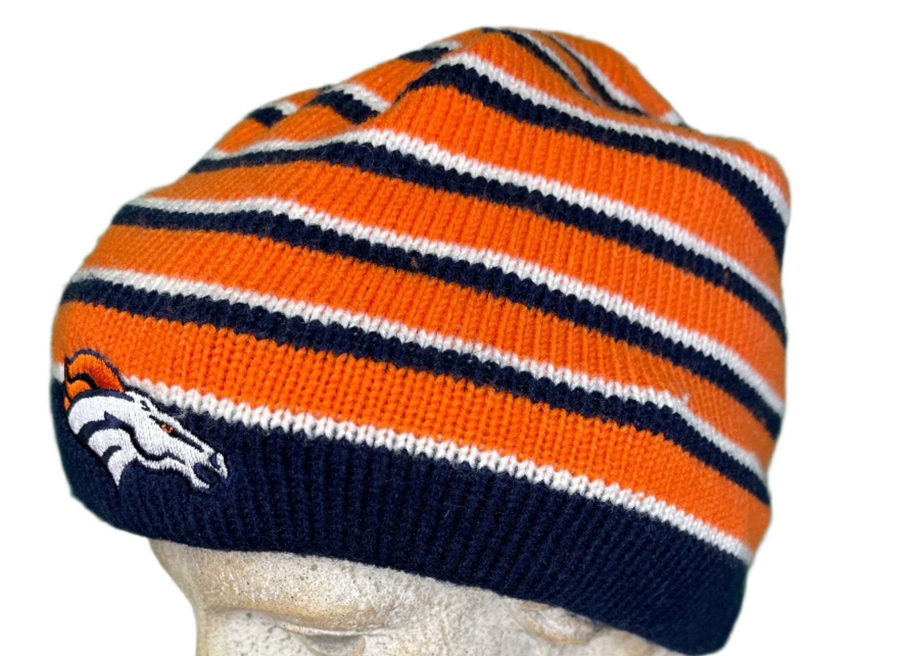 NFL Denver Broncos Reebok Woolly Hat Striped Beanie OSFM