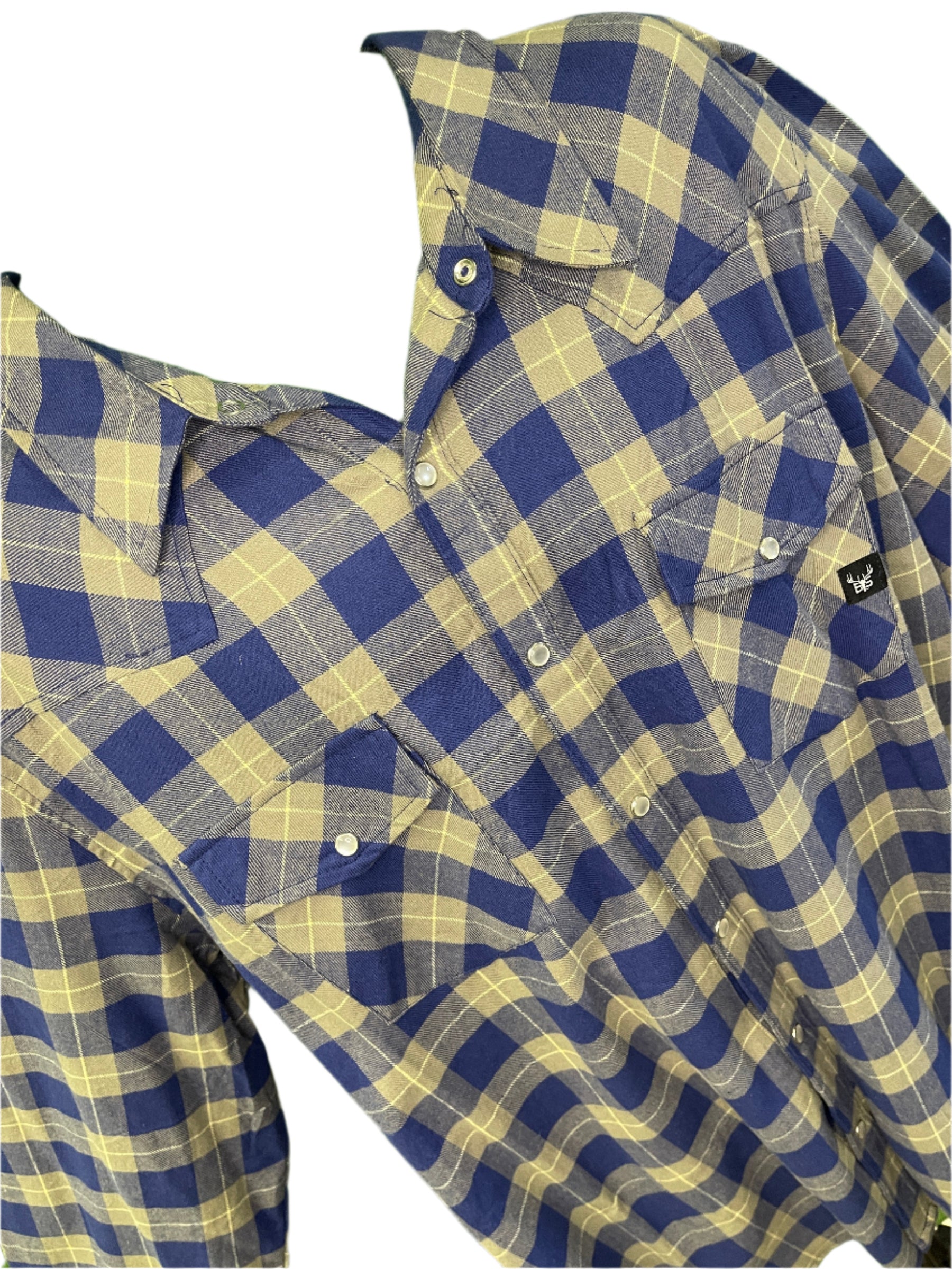 Blake Shelton Ltd Ed Green/Blue Plaid L/S Flannel Shirt Men's 3X-Large
