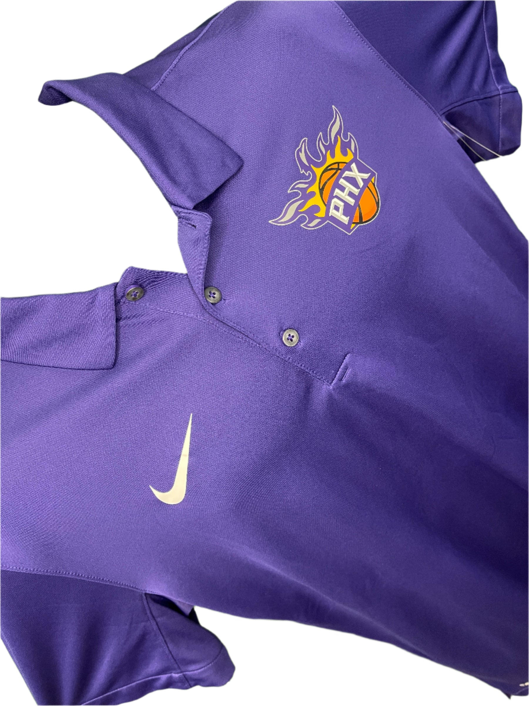 NBA Phoenix Suns Dri-Fit Purple Golf Polo Shirt Men's Large NWT