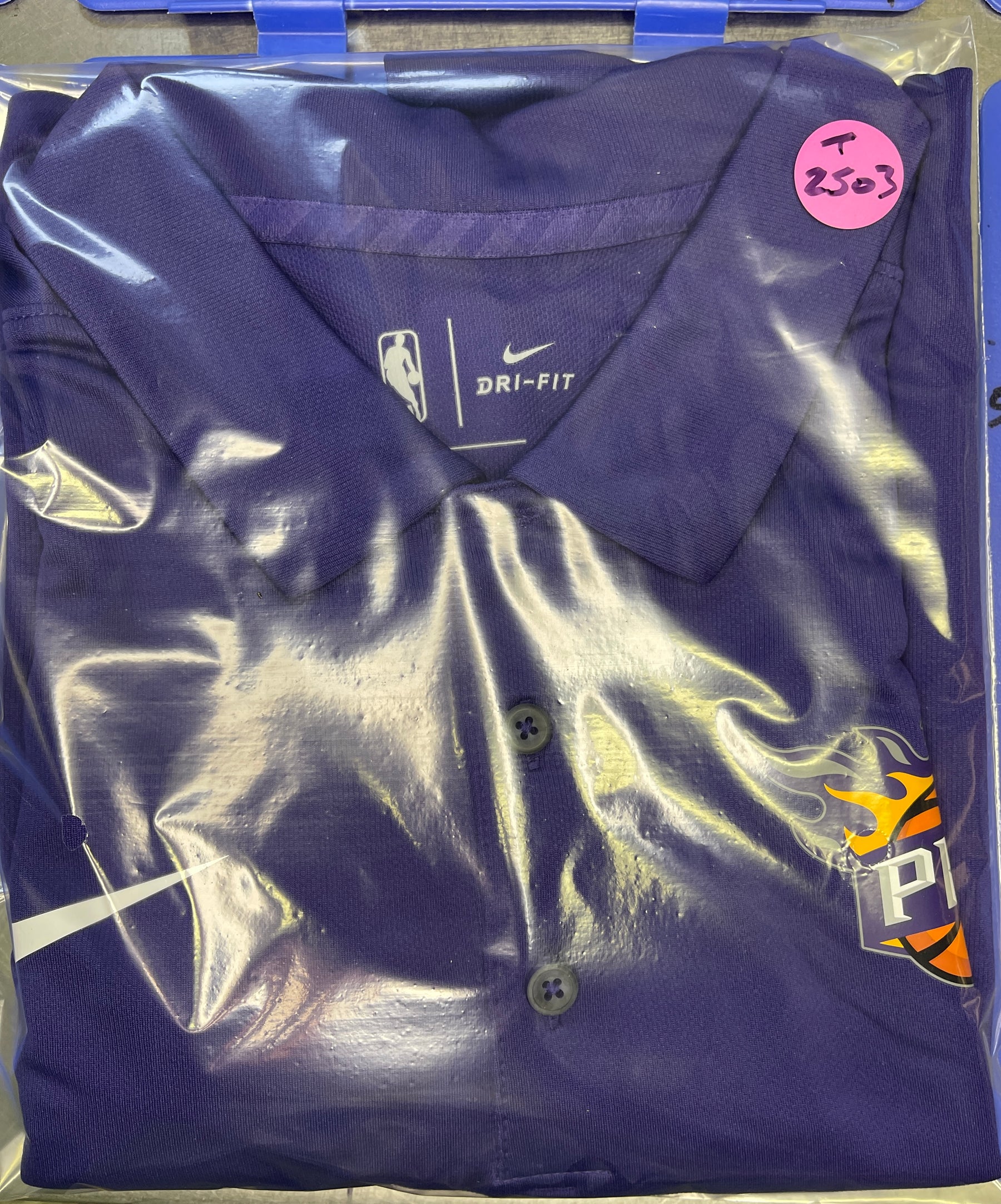 NBA Phoenix Suns Dri-Fit Purple Golf Polo Shirt Men's Large NWT
