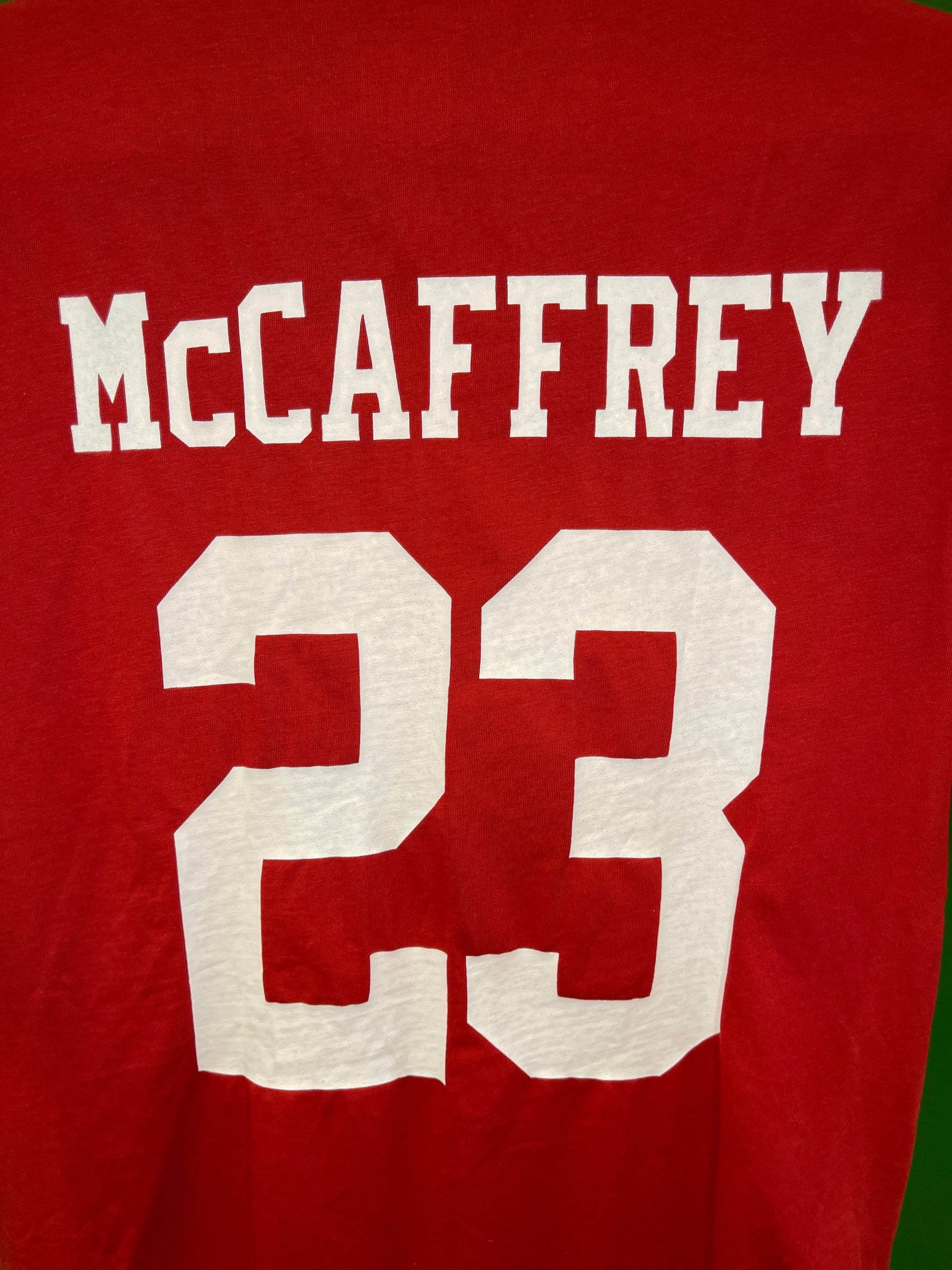 NFL San Francisco 49ers Christian McCaffrey #23 T-Shirt Red Men's Large NWT