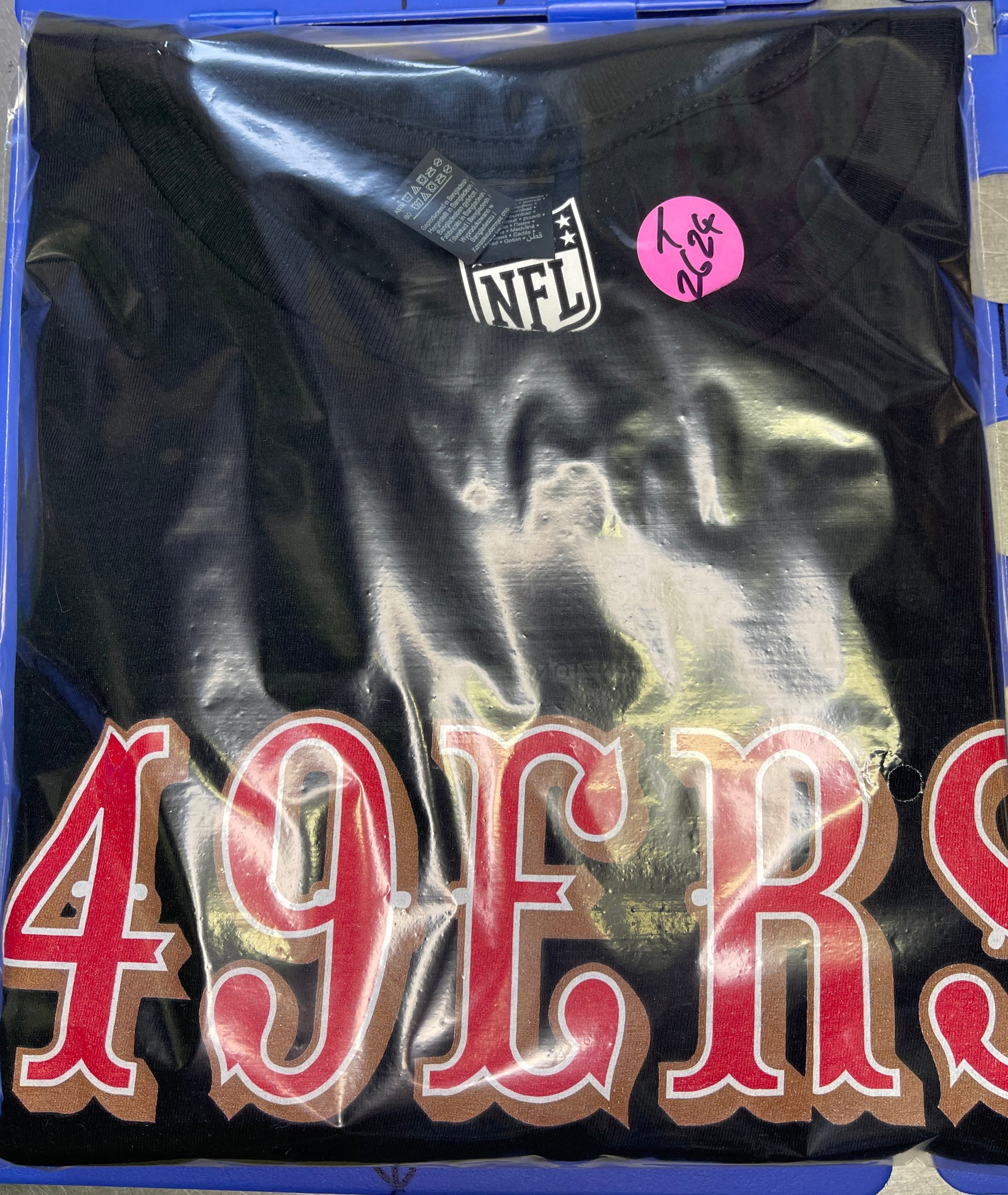 NFL San Francisco 49ers Black Wordmark T-Shirt Men's X-Large NWT