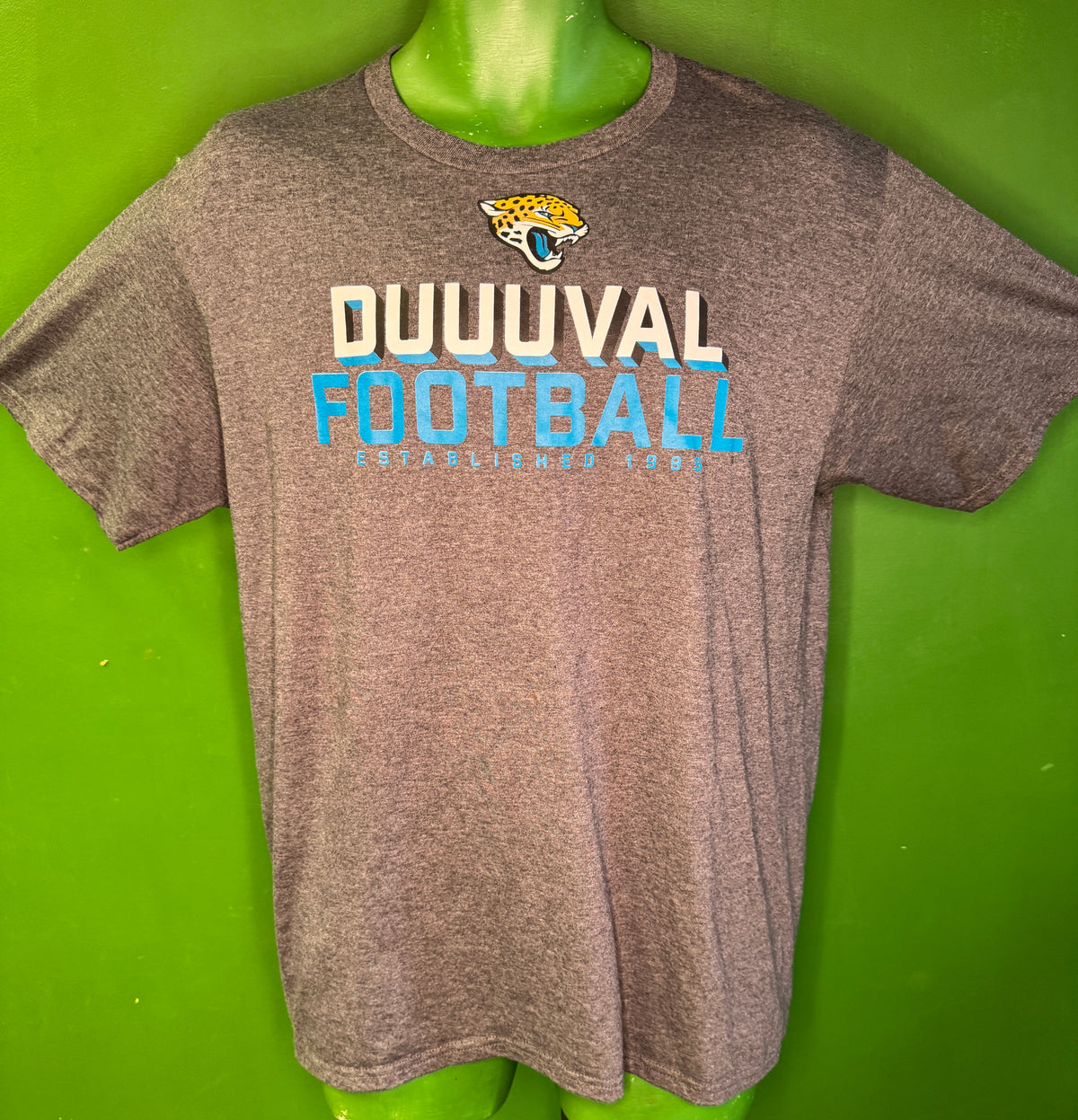 NFL Jacksonville Jaguars Fanatics Heathered Grey T-Shirt Men's Large