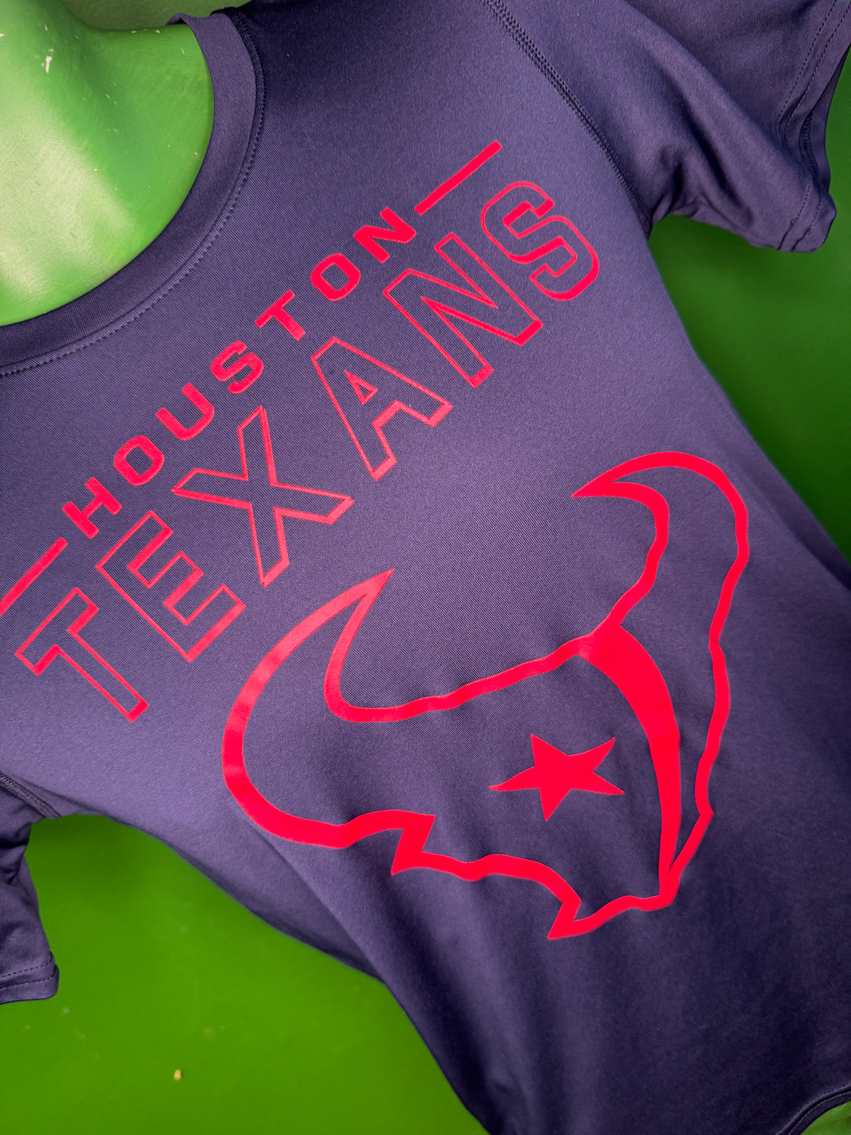 NFL Houston Texans Navy Wicking T-Shirt Youth Medium 10-12